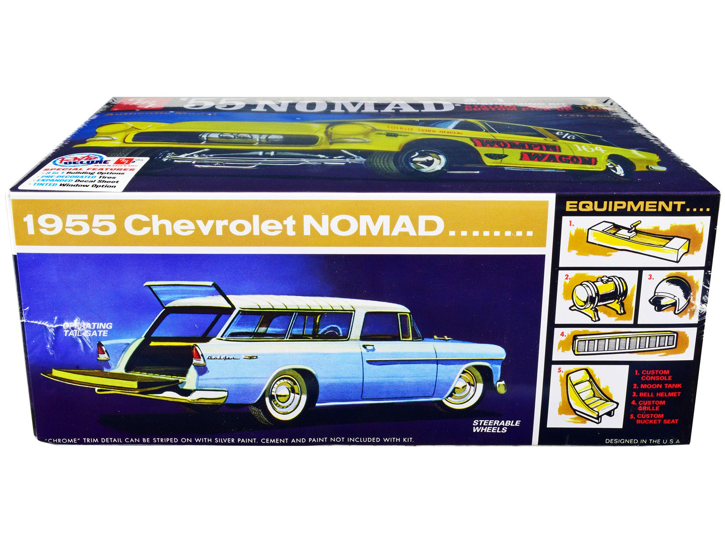 Skill 2 Model Kit 1955 Chevrolet Nomad 3-in-1 Kit "Trophy Series" 1/25 Scale Model by AMT - Premium Model Kits(To Built) from AMT - Just $64.99! Shop now at Rapidvehicles