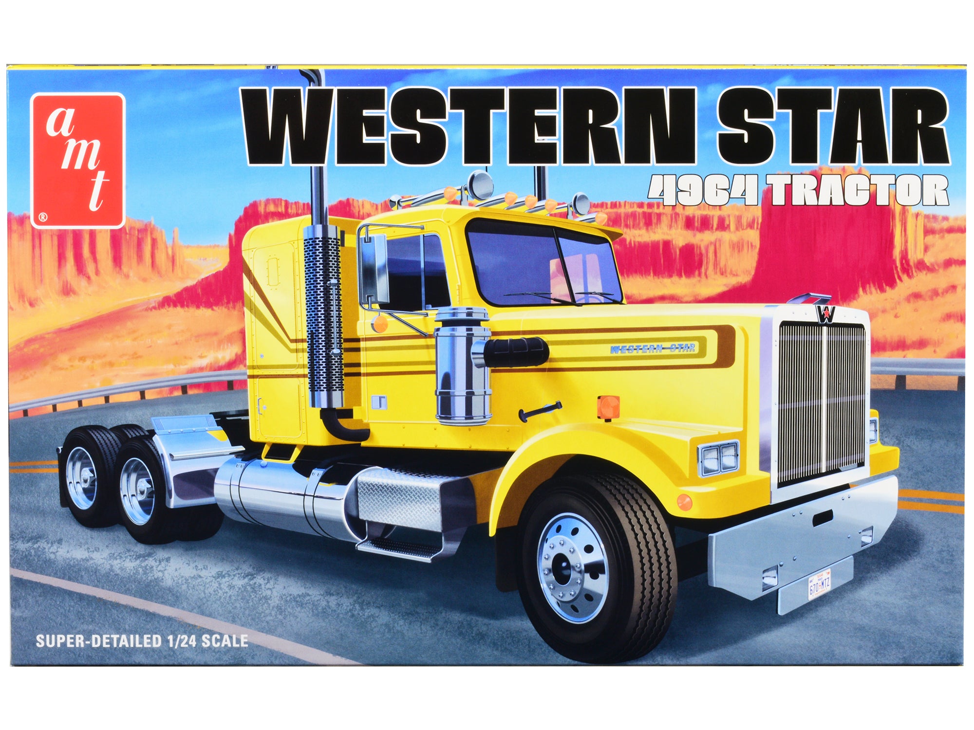 Skill 3 Model Kit Western Star 4964 Truck Tractor 1/24 Scale Model by AMT free shipping USA