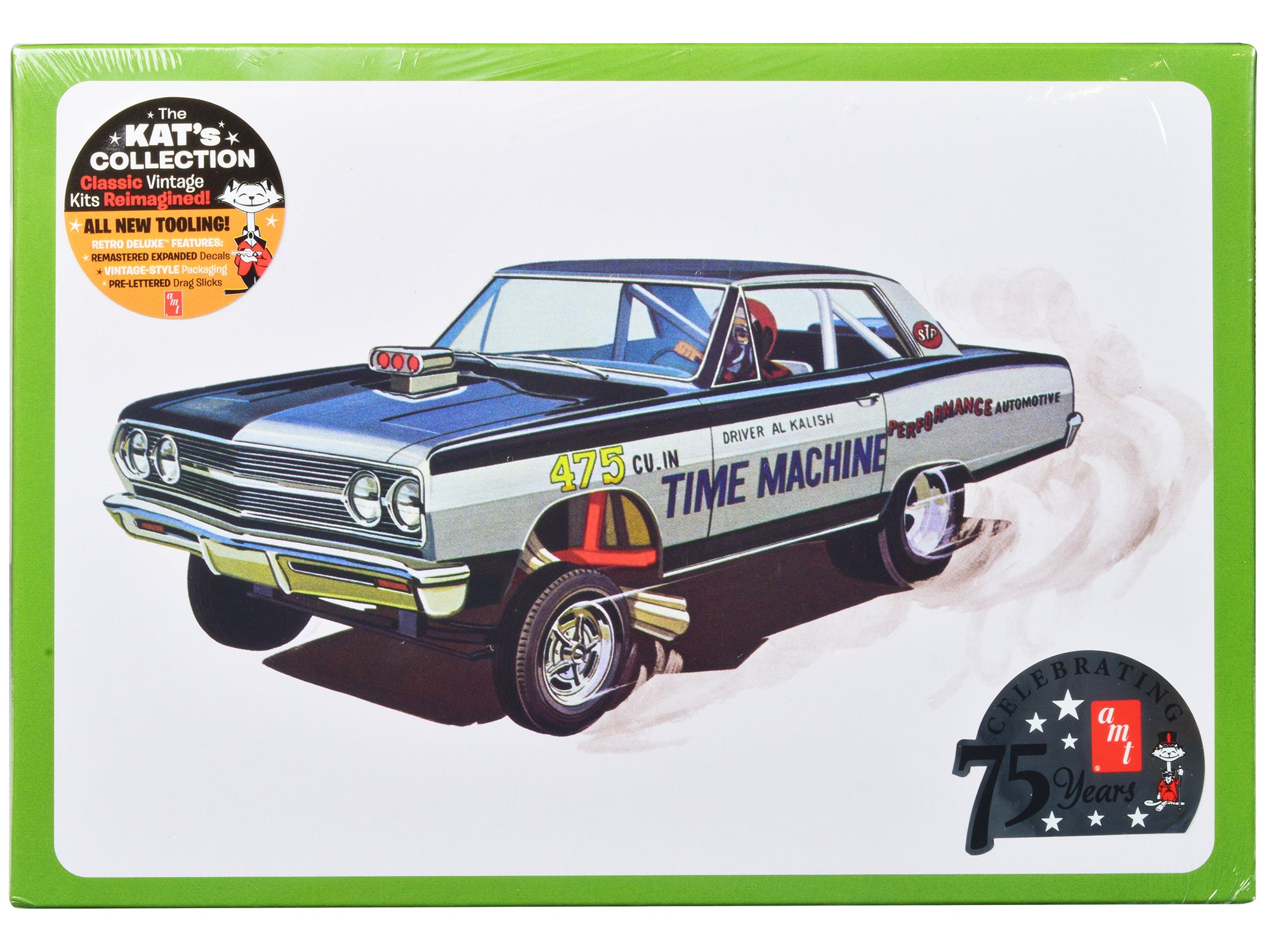Skill 2 Model Kit 1965 Chevrolet Chevelle AWB Funny Car "Time Machine" 1/25 Scale Model by AMT free shipping USA