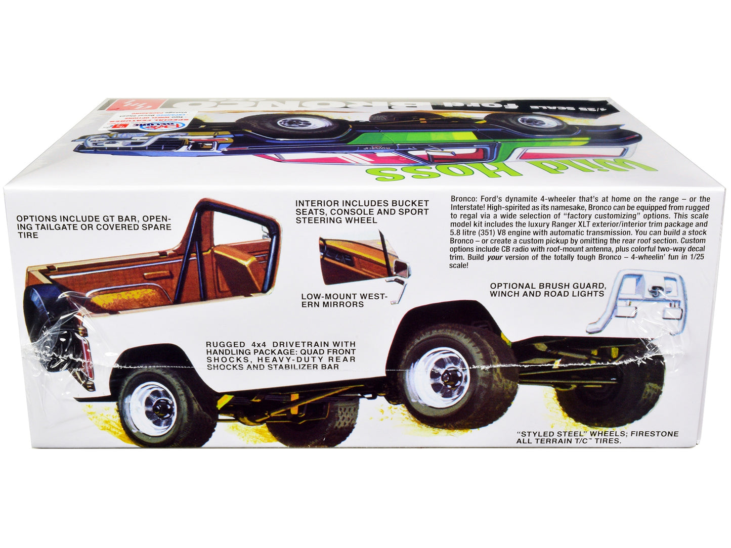 Skill 2 Model Kit Ford Bronco 4X4 "Wild Hoss" 1/25 Scale Model by - Premium Model Kits(To Built) from AMT - Just $63.89! Shop now at Rapidvehicles