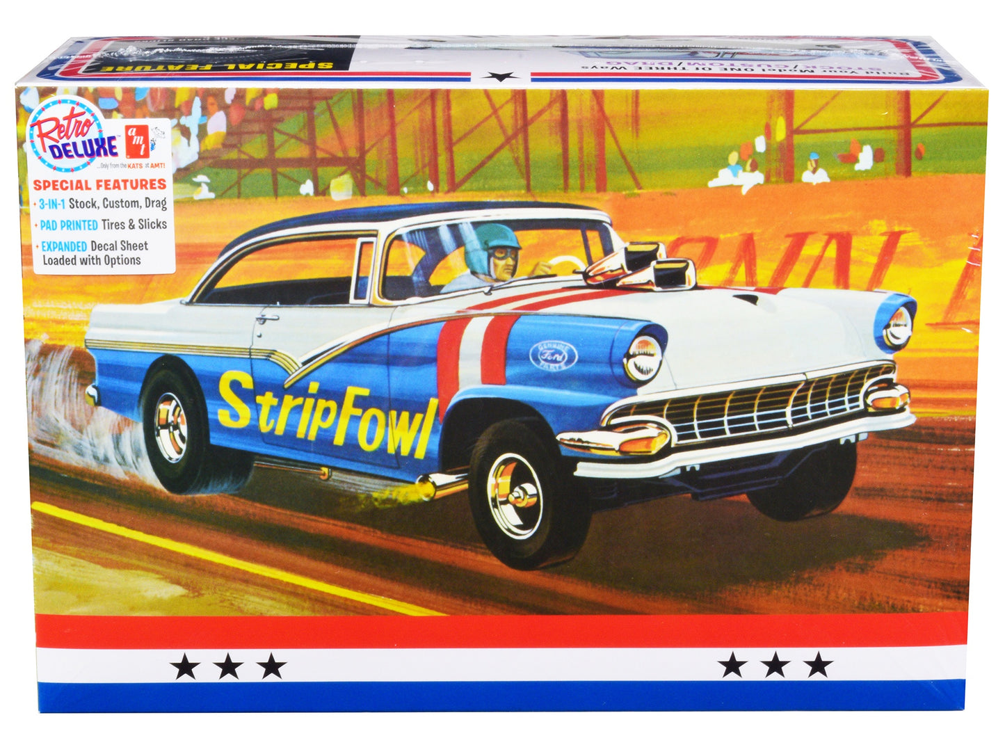 Skill 2 Model Kit 1956 Ford Victoria Hardtop 3 in 1 Kit 1/25