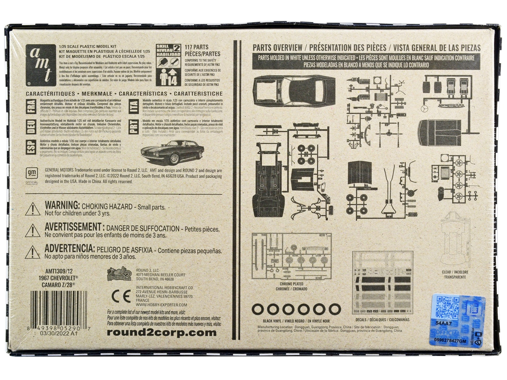 Skill 2 Model Kit 1967 Chevrolet Camaro Z/28 1/25 Scale Model by - Premium Chevrolet Models from AMT - Just $61.19! Shop now at Rapidvehicles