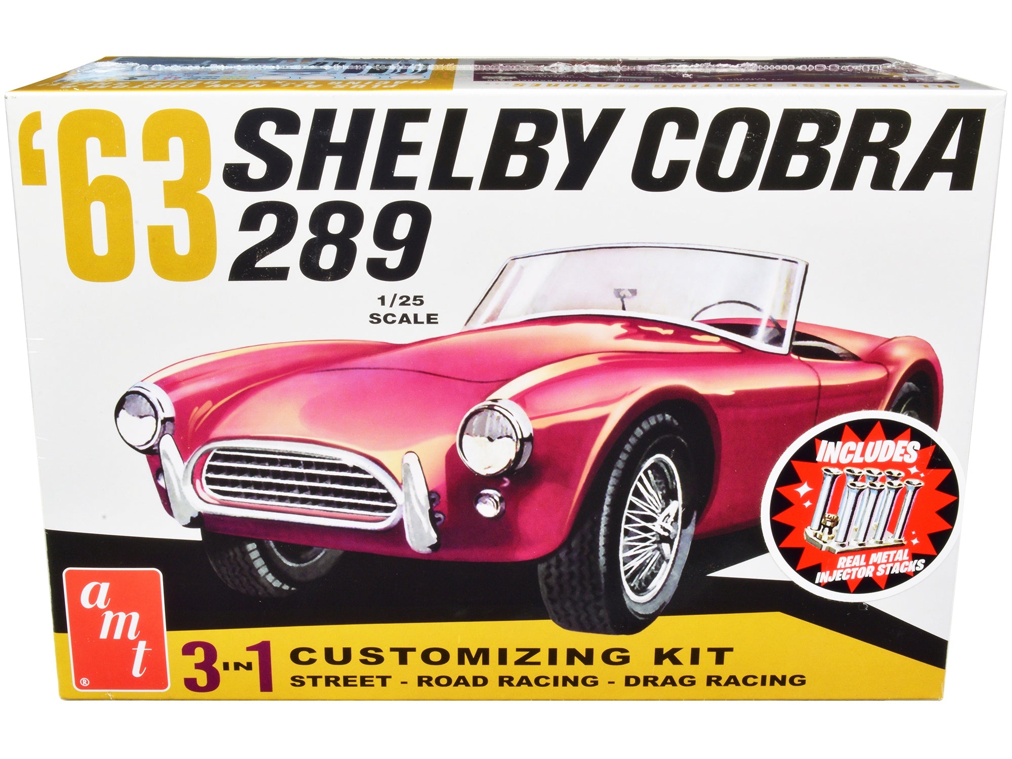 Skill 2 Model Kit 1963 Shelby Cobra 289 3 in 1 Kit 1/25 Scale Model by AMT - Premium Shelby Models from AMT - Just $55.92! Shop now at Rapidvehicles