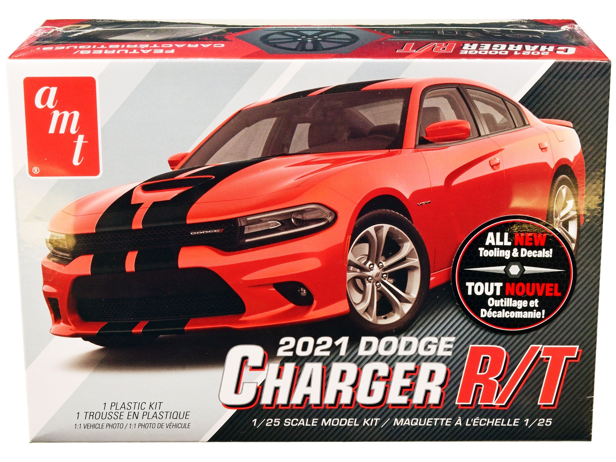 Skill 2 Model Kit 2021 Dodge Charger R/T 1/25 Scale Model by AMT - Premium Model Kits(To Built) from AMT - Just $54.99! Shop now at Rapidvehicles