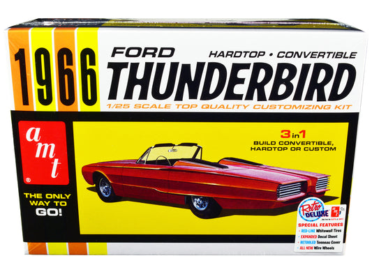 Skill 2 Model Kit 1966 Ford Thunderbird Hardtop/Convertible 3-in-1 Kit 1/25 Scale Model by AMT free shipping USA