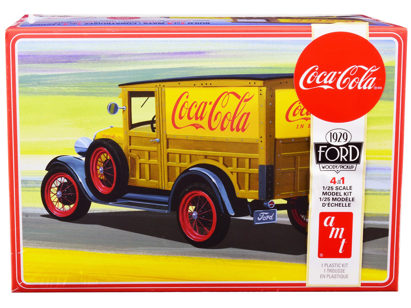 Skill 3 Model Kit 1929 Ford Woody/Pickup 4-in-1 Kit "Coca-Cola"