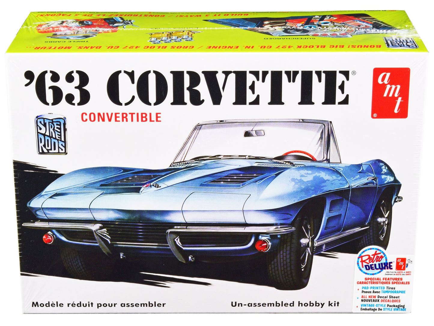 Skill 2 Model Kit 1963 Chevrolet Corvette Convertible 3-in-1 Kit - Premium Corvette Models from AMT - Just $61.19! Shop now at Rapidvehicles