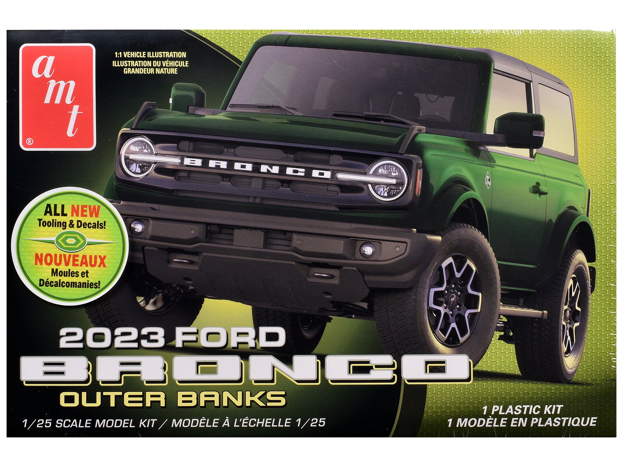 Skill 2 Model Kit 2023 Ford Bronco Outer Banks 1/25 Scale Model by AMT free shipping USA