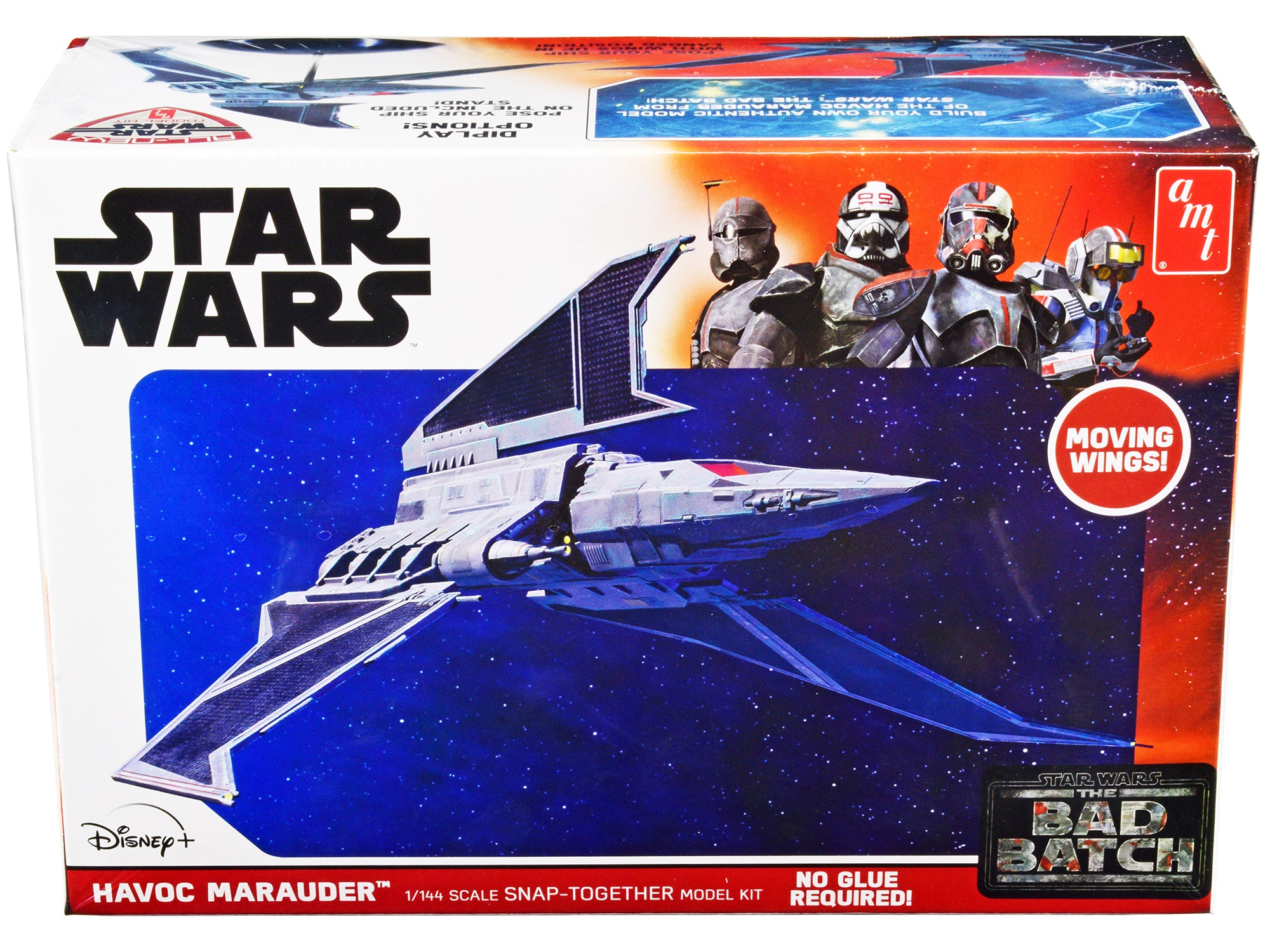 Skill 2 Model Kit Havoc Marauder Space Ship "Star Wars: The Bad Batch" (2021-Current) TV Series 1/144 Scale Model by AMT free shipping USA