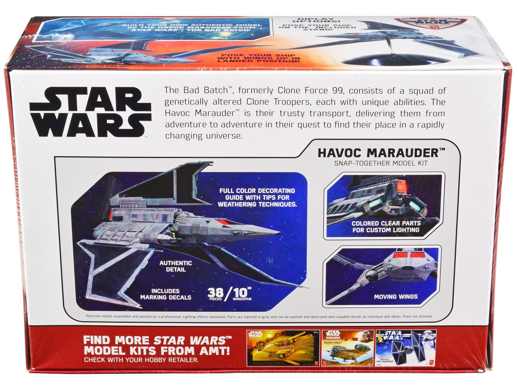 Skill 2 Model Kit Havoc Marauder Space Ship "Star Wars: The Bad Batch" (2021-Current) TV Series 1/144 Scale Model by AMT - Premium Movie/TV Series Models from AMT - Just $61.06! Shop now at Rapidvehicles