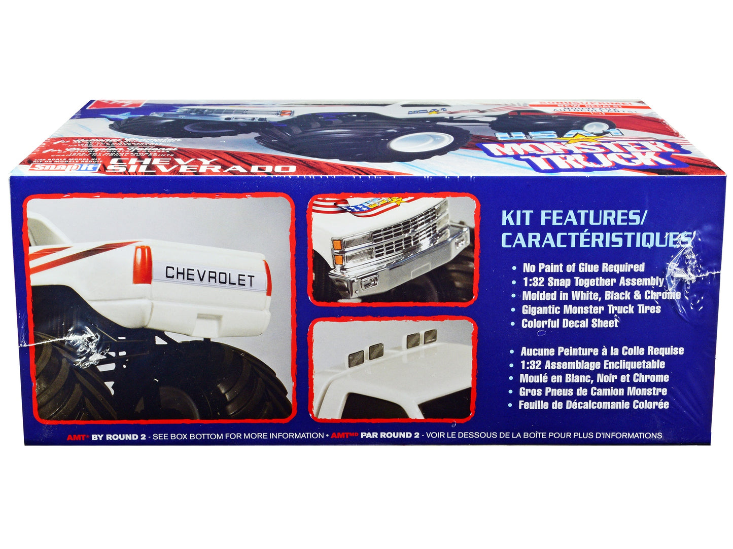 Skill 1 Snap Model Kit Chevrolet Silverado "USA-1" Monster Truck