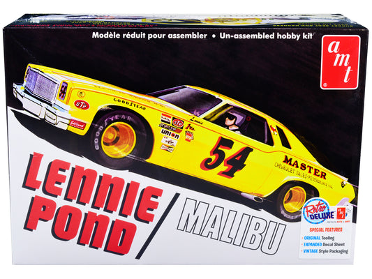 Skill 2 Model Kit 1974 Chevrolet Malibu Stock Car #54 Lennie Pond 1/25 Scale Model by AMT free shipping USA
