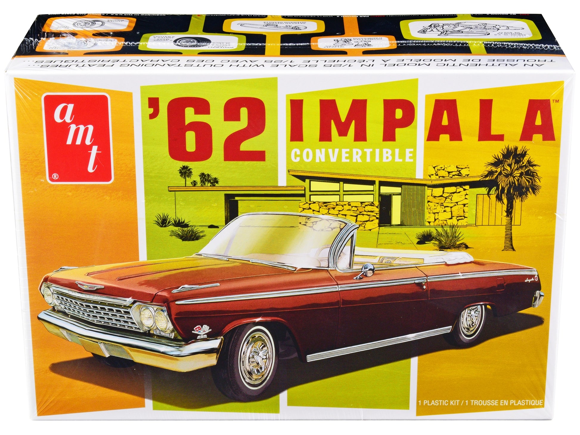 Skill 2 Model Kit 1962 Chevrolet Impala Convertible 1/25 Scale - Premium Model Kits(To Built) from AMT - Just $61.19! Shop now at Rapidvehicles