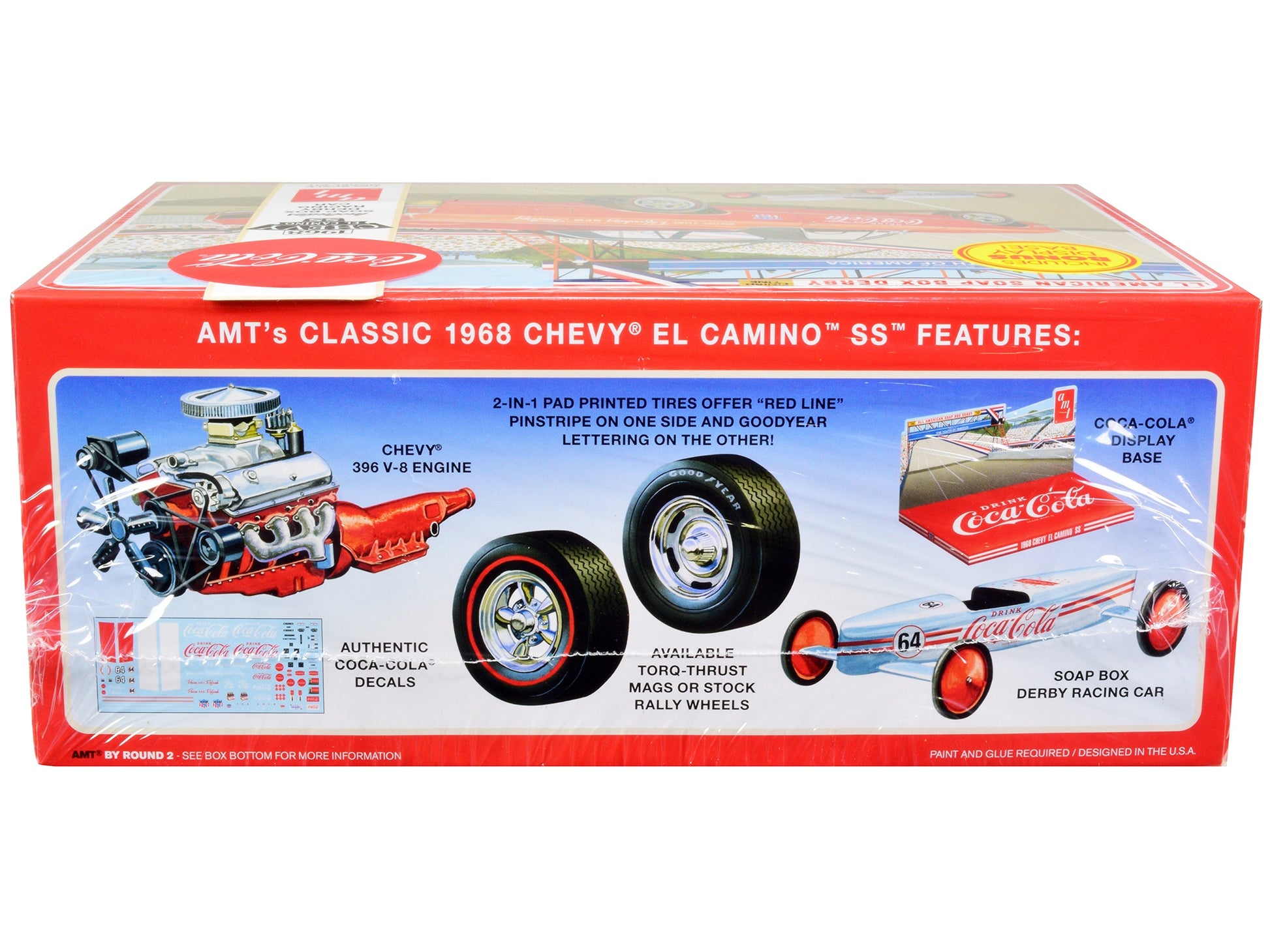 Skill 3 Model Kit 1968 Chevrolet El Camino SS and Soap Box Derby - Premium Coca Cola Models from AMT - Just $63.89! Shop now at Rapidvehicles