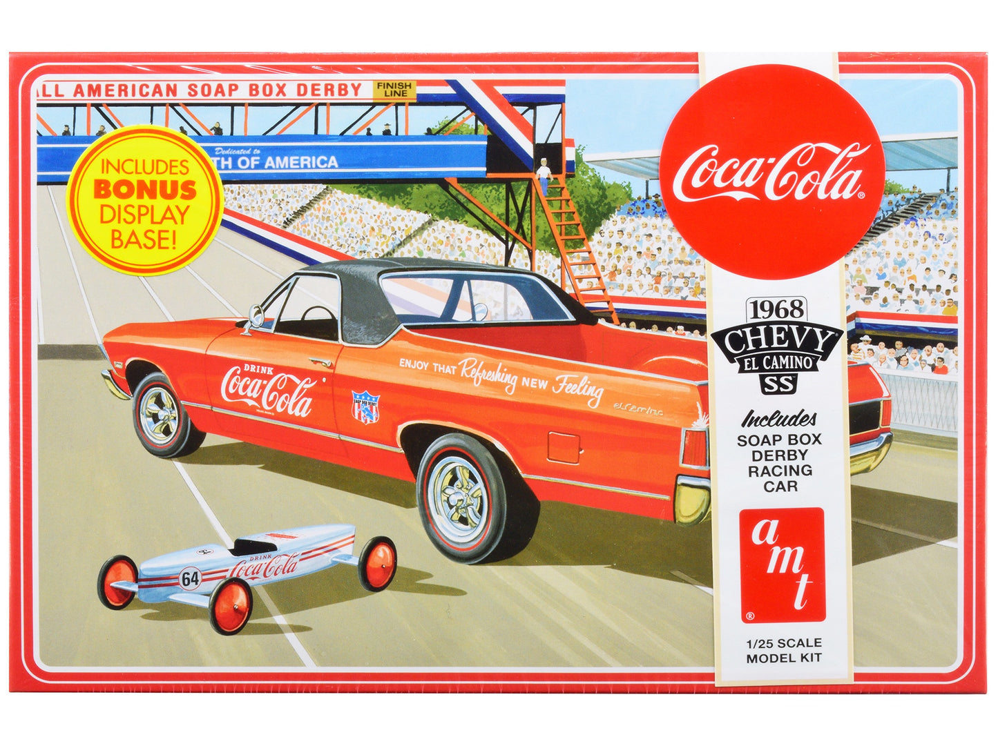 Skill 3 Model Kit 1968 Chevrolet El Camino SS and Soap Box Derby - Premium Coca Cola Models from AMT - Just $63.89! Shop now at Rapidvehicles