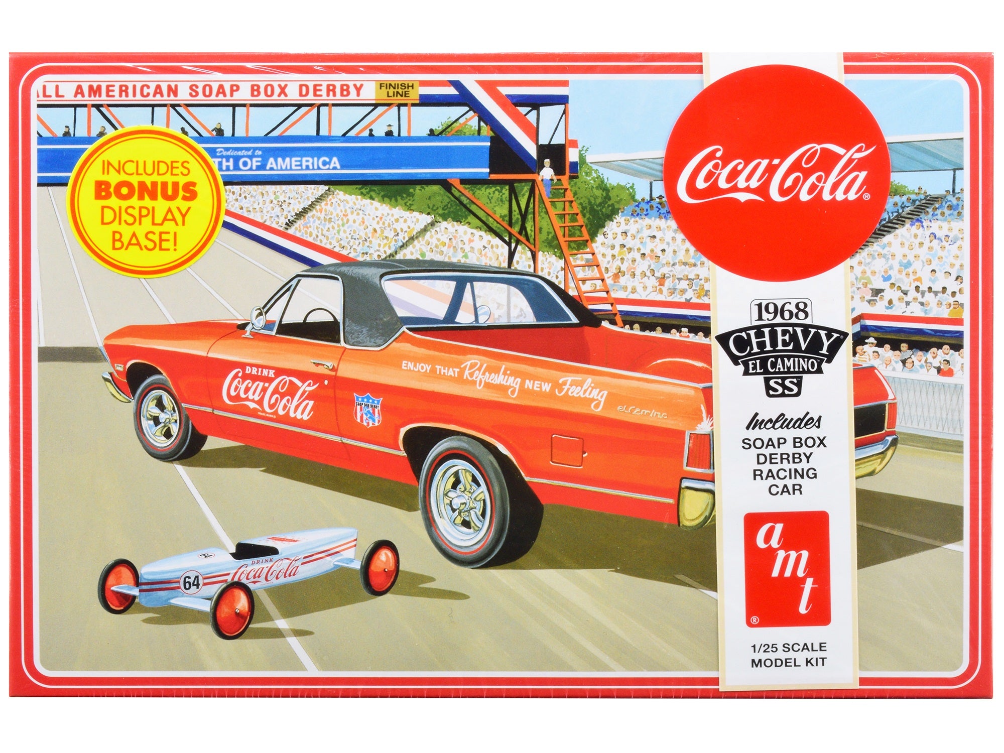 Skill 3 Model Kit 1968 Chevrolet El Camino SS and Soap Box Derby Racing Car 2 in 1 Kit "Coca-Cola" 1/25 Scale Model Car by AMT - Premium Coca Cola Models from AMT - Just $58.49! Shop now at Rapidvehicles