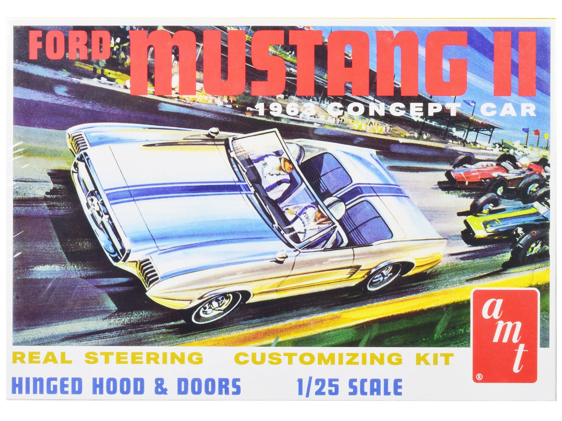 Skill 2 Model Kit 1963 Ford Mustang II Concept Car 1/25 ScaleFREE SHIPPING IN US - Premium Model Kits(To Built) from AMT - Just $61.19! Shop now at Rapidvehicles