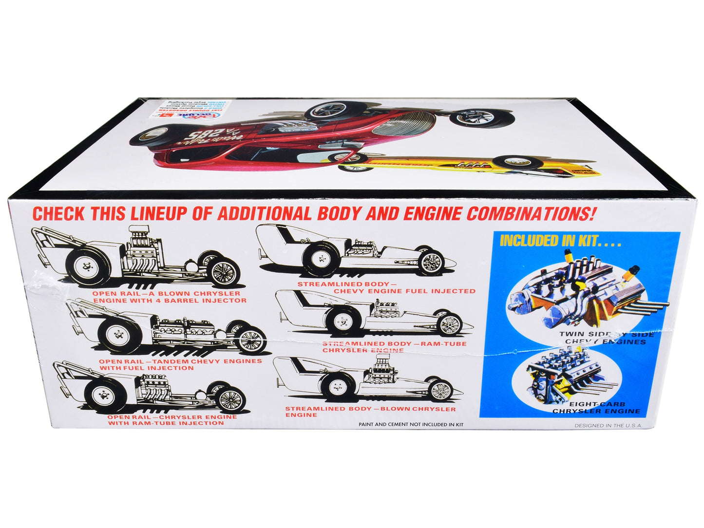 Skill 2 Model Kit Fiat Double Dragster Set of 2 Kits 1/25 Scale - Premium Model Kits(To Built) from AMT - Just $63.89! Shop now at Rapidvehicles