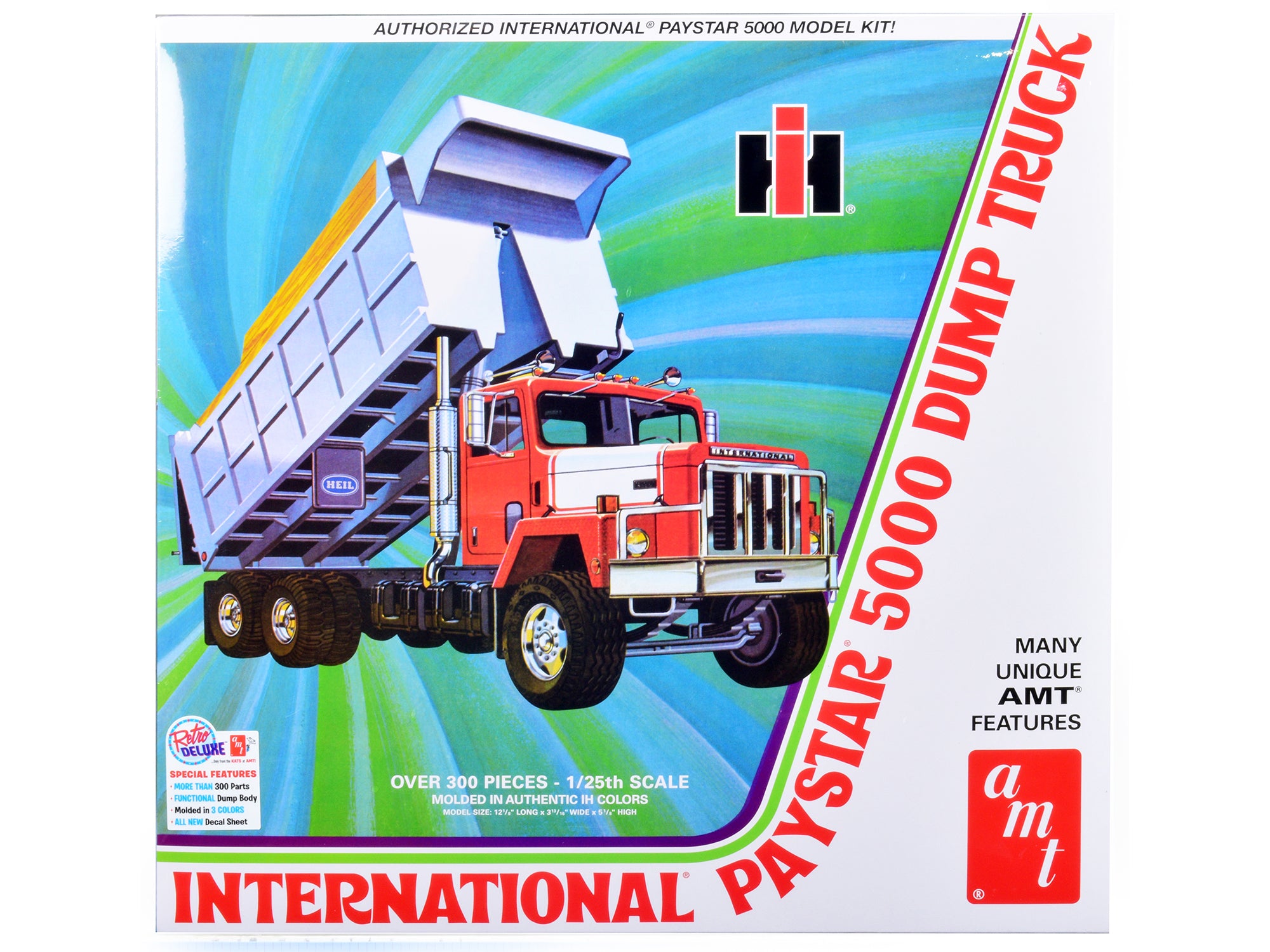Skill 3 Model Kit International PayStar 5000 Dump Truck 1/25 Scale Model by AMT free shipping USA