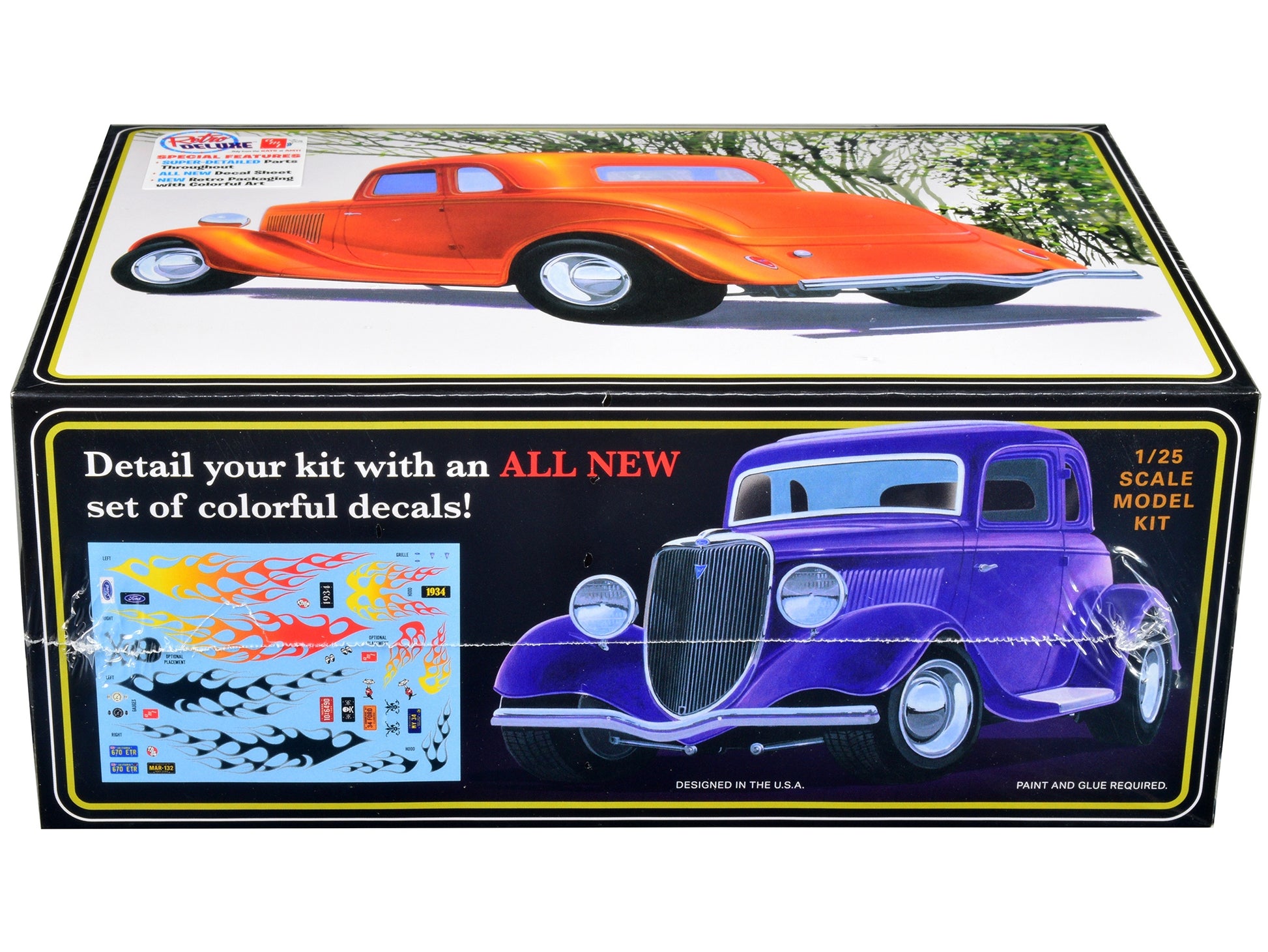 Skill 2 Model Kit 1934 Ford Street Rod 5-Window Coupe 1/25 Scale - Premium Model Kits(To Built) from AMT - Just $61.19! Shop now at Rapidvehicles