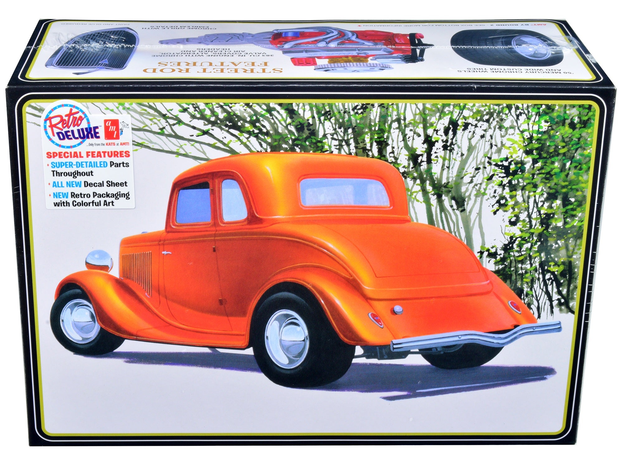 Skill 2 Model Kit 1934 Ford Street Rod 5-Window Coupe 1/25 Scale Model by AMT - Premium Model Kits(To Built) from AMT - Just $56.99! Shop now at Rapidvehicles