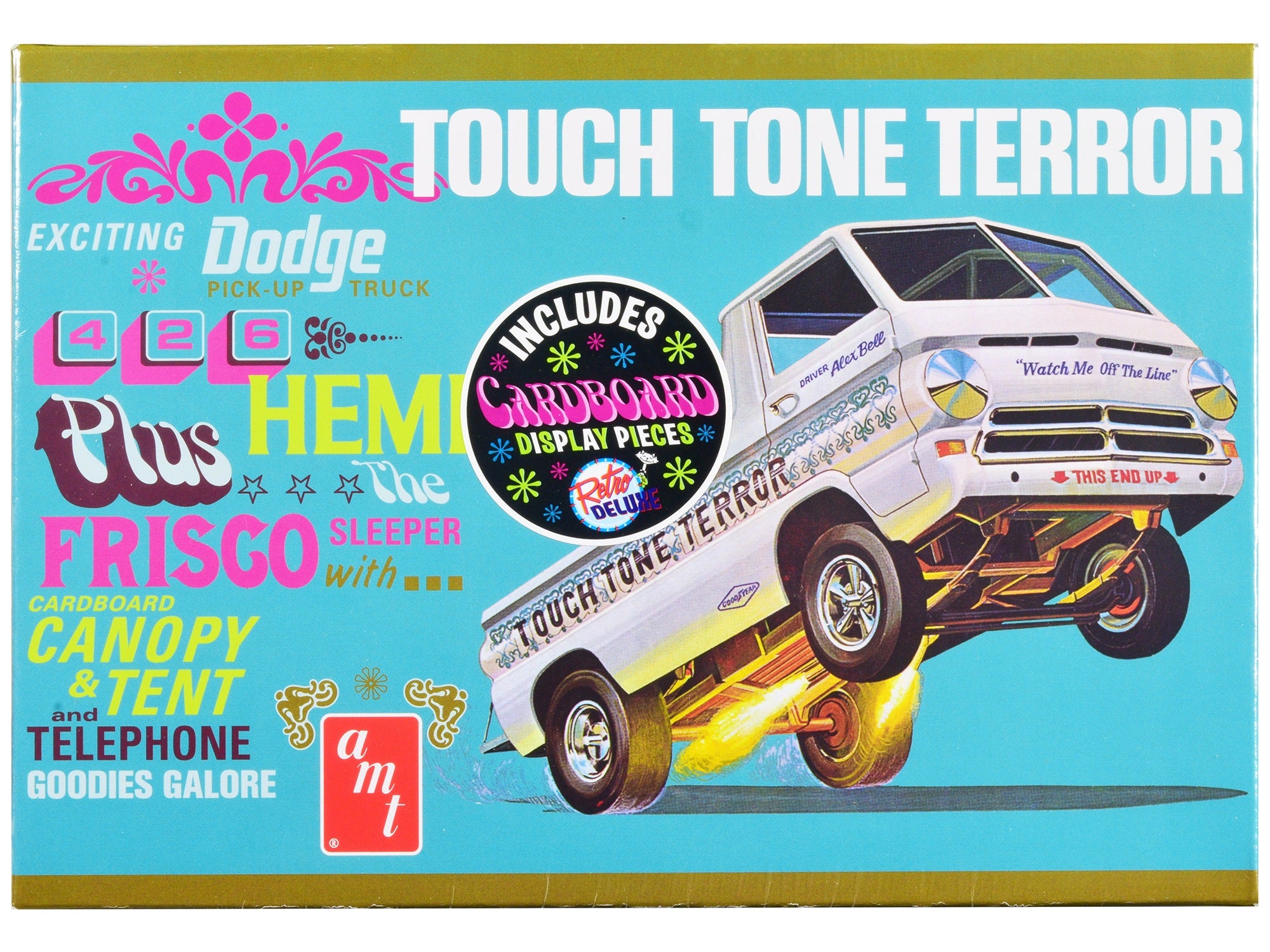 Skill 2 Model Kit 1966 Dodge A100 Pickup Truck "Touch Tone Terror" with Cardboard Accessories 1/25 Scale Model by AMT - Premium Model Kits(To Built) from AMT - Just $51.99! Shop now at Rapidvehicles