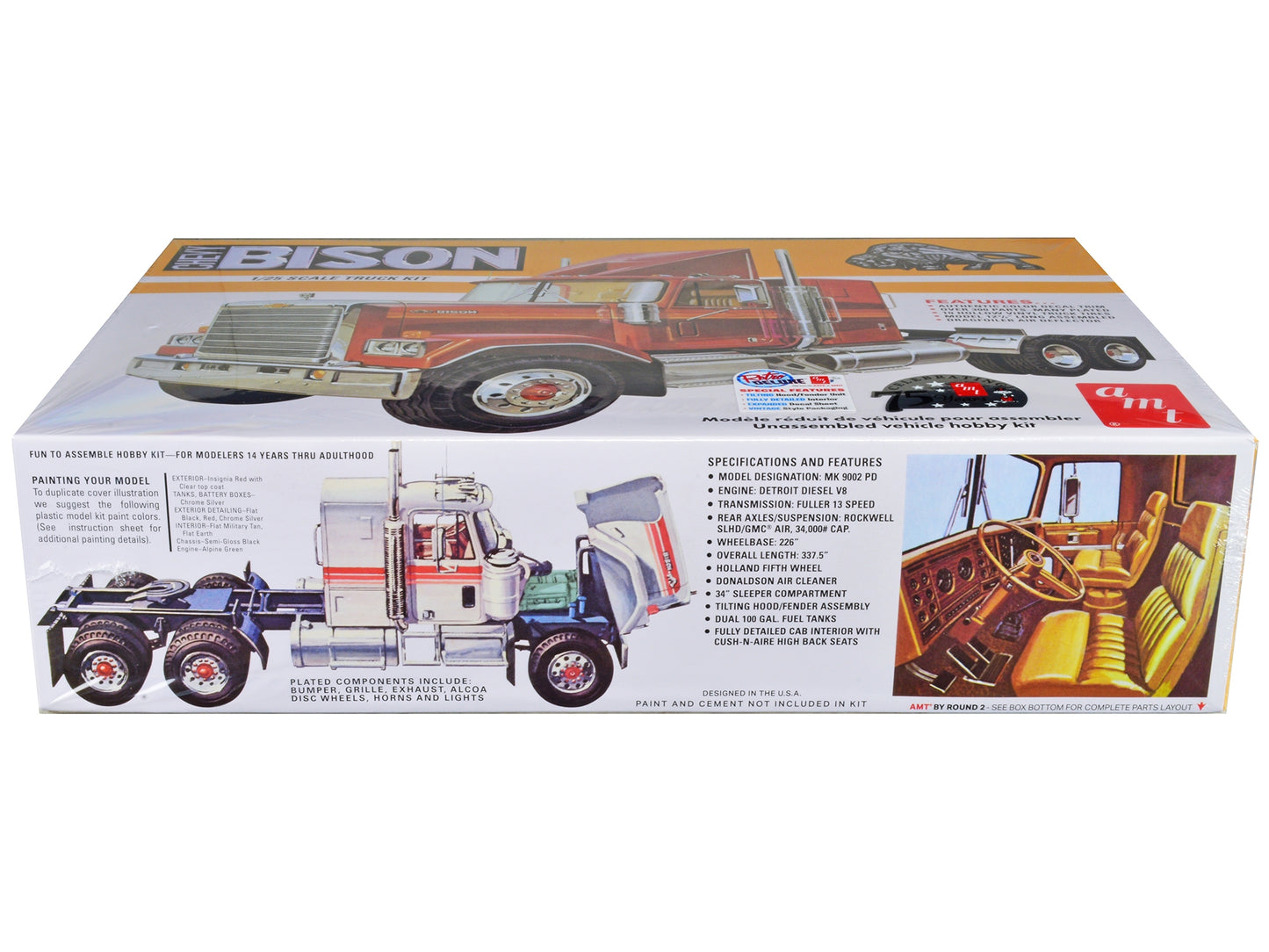 Skill 3 Model Kit Chevrolet Bison Truck Tractor 1/25 Scale Model - Premium Model Kits(To Built) from AMT - Just $102.59! Shop now at Rapidvehicles