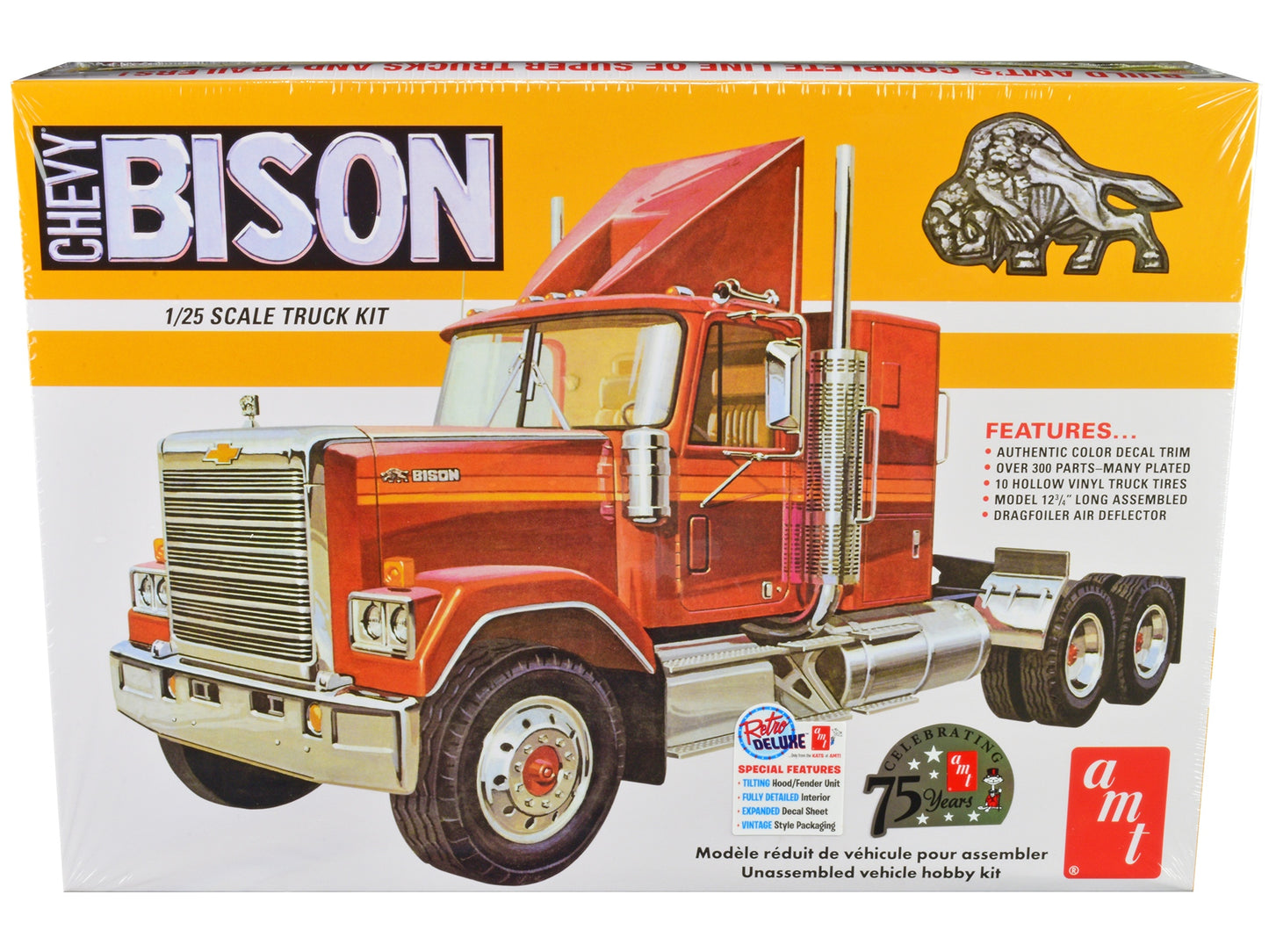 Skill 3 Model Kit Chevrolet Bison Truck Tractor 1/25 Scale Model - Premium Model Kits(To Built) from AMT - Just $102.59! Shop now at Rapidvehicles