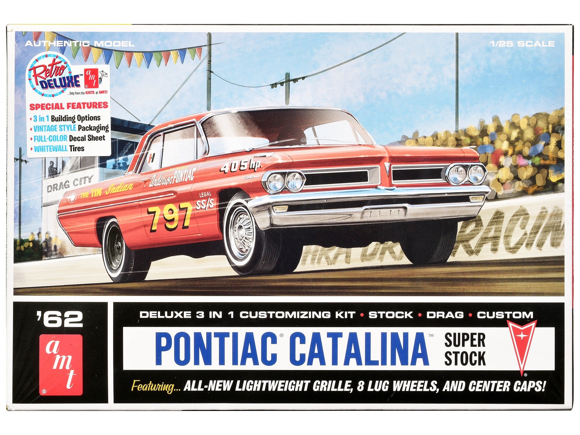 Skill 2 Model Kit 1962 Pontiac Catalina Super Stock 3-in-1 Kit - Premium Pontiac Models from AMT - Just $70.99! Shop now at Rapidvehicles