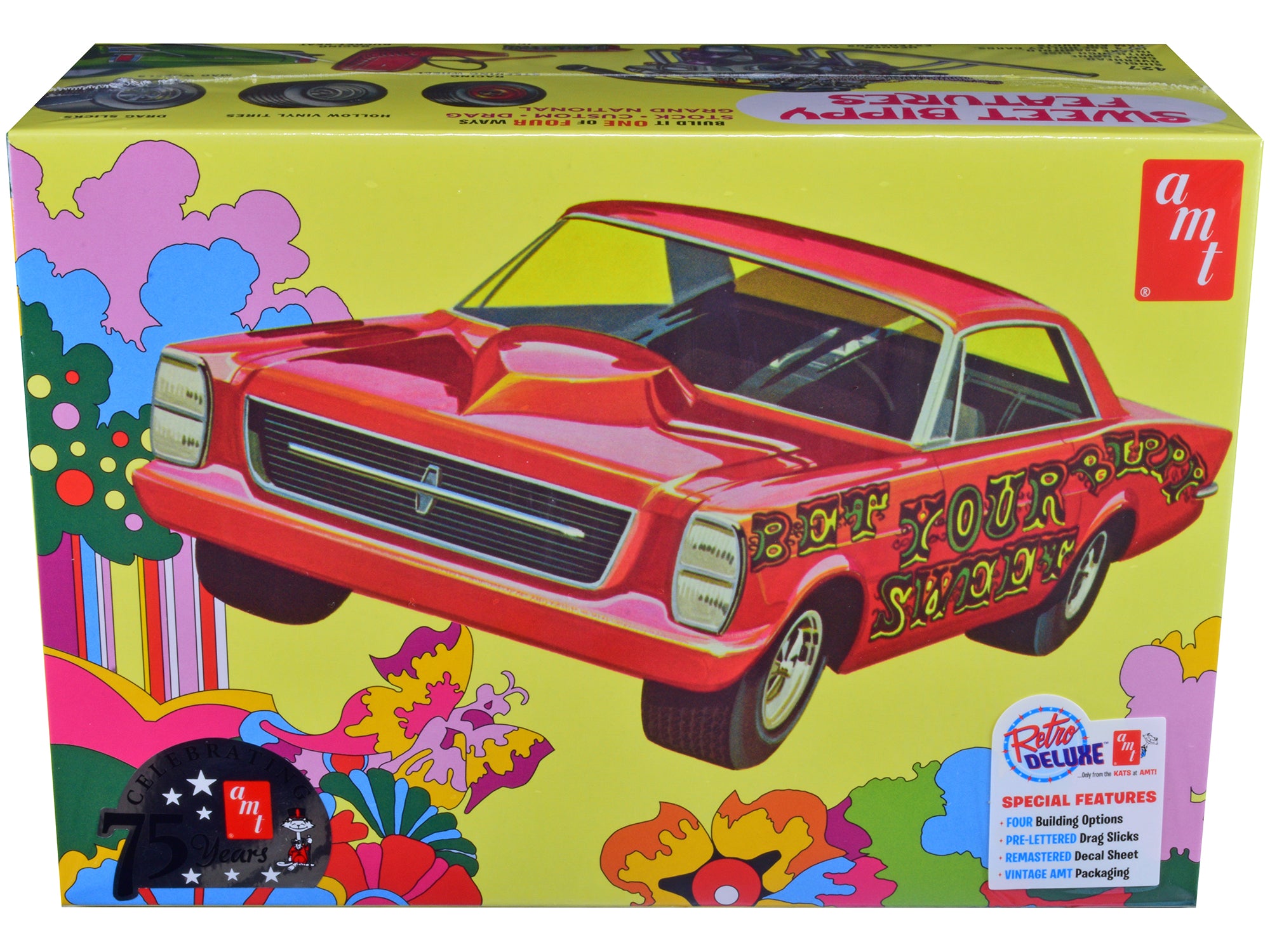 Skill 2 Model Kit 1966 Ford Galaxie 500 Hardtop "Sweet Bippy" 4-in-1 Kit 1/25 Scale Model by AMT free shipping USA