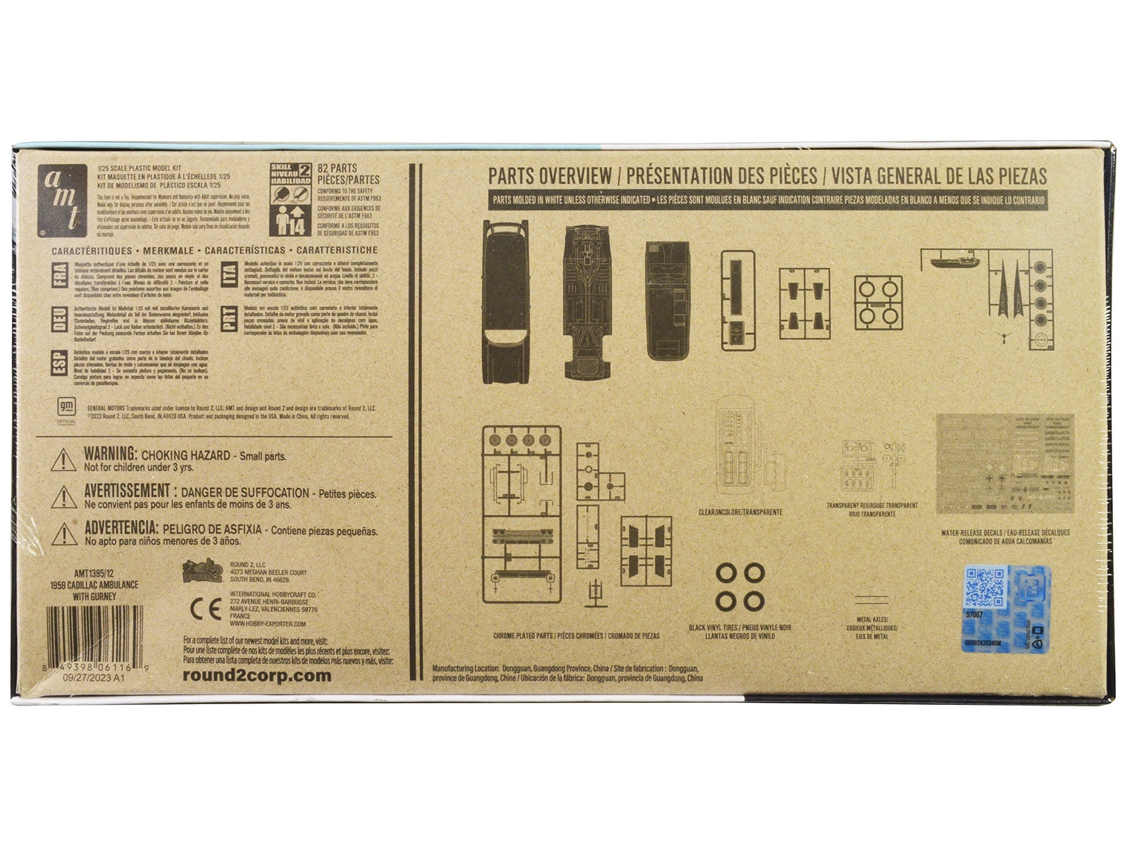 Skill 2 Model Kit 1959 Cadillac Ambulance with Gurney Accessory - Premium Cadillac Models from AMT - Just $70.99! Shop now at Rapidvehicles