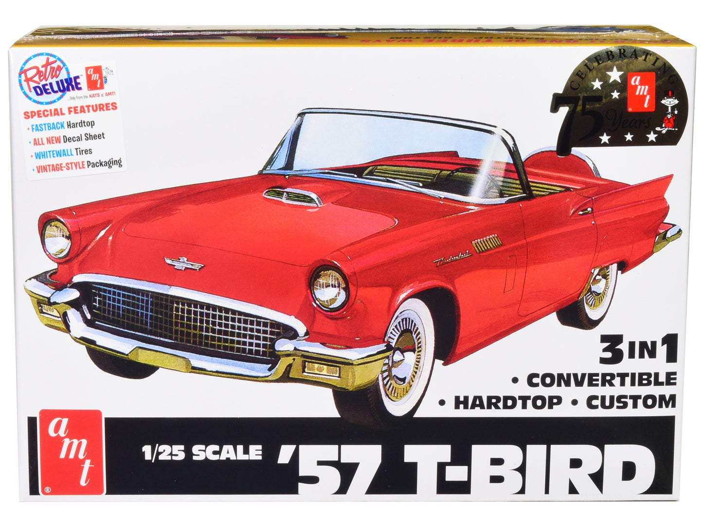 Skill 2 Model Kit 1957 Ford Thunderbird 3-in-1 Kit 1/25 Scale - Premium Model Kits(To Built) from AMT - Just $61.19! Shop now at Rapidvehicles