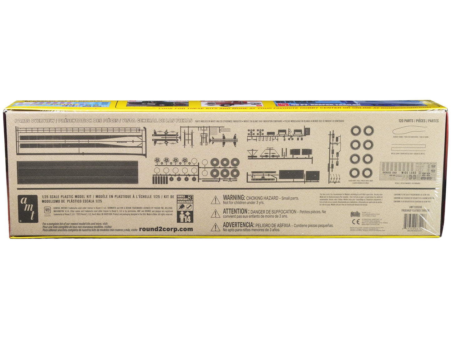 Skill 3 Model Kit Fruehauf Flatbed Trailer 1/25 Scale Model by - Premium Model Kits(To Built) from AMT - Just $83.69! Shop now at Rapidvehicles