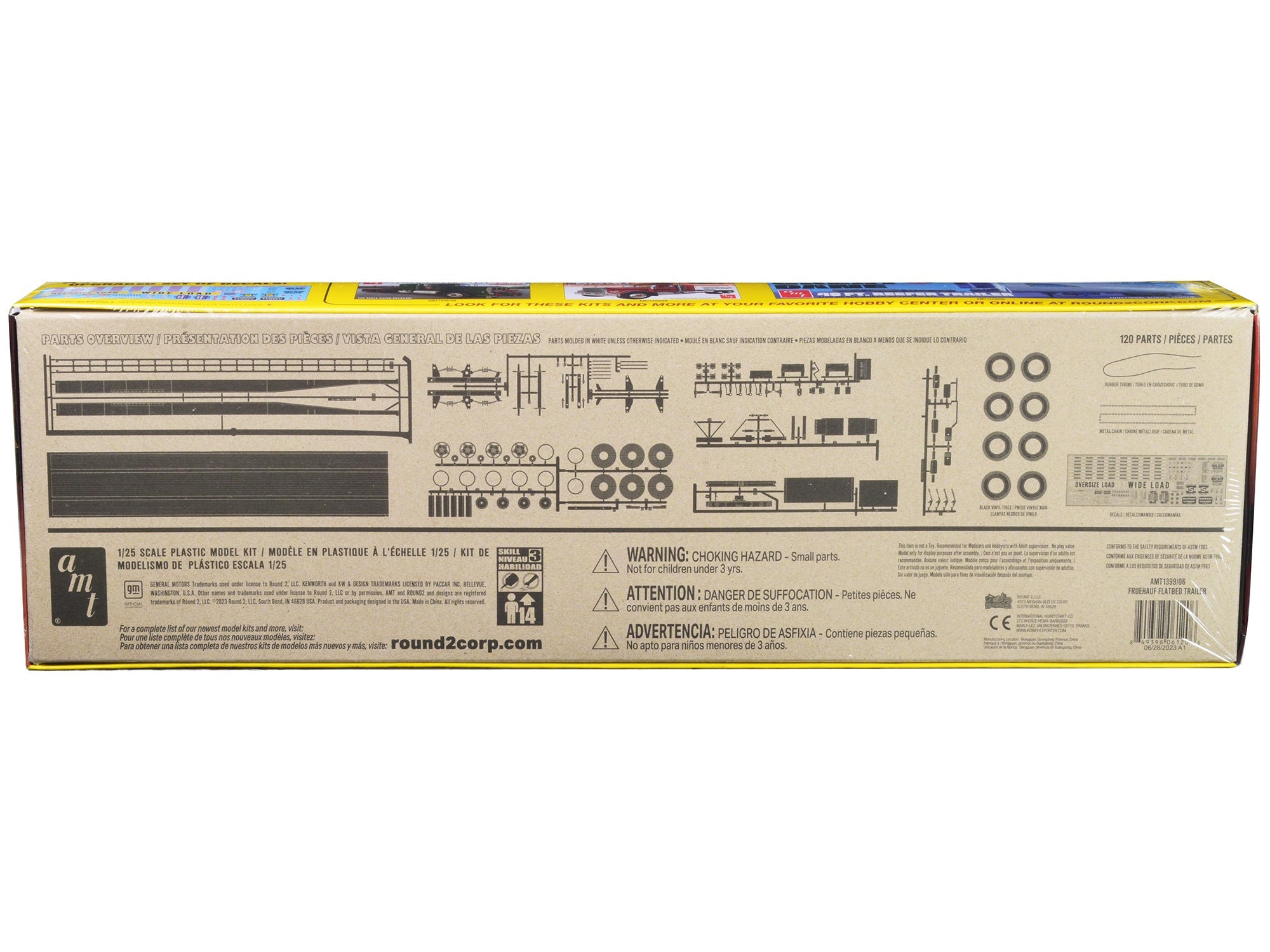 Skill 3 Model Kit Fruehauf Flatbed Trailer 1/25 Scale Model by AMT - Premium Model Kits(To Built) from AMT - Just $75.99! Shop now at Rapidvehicles