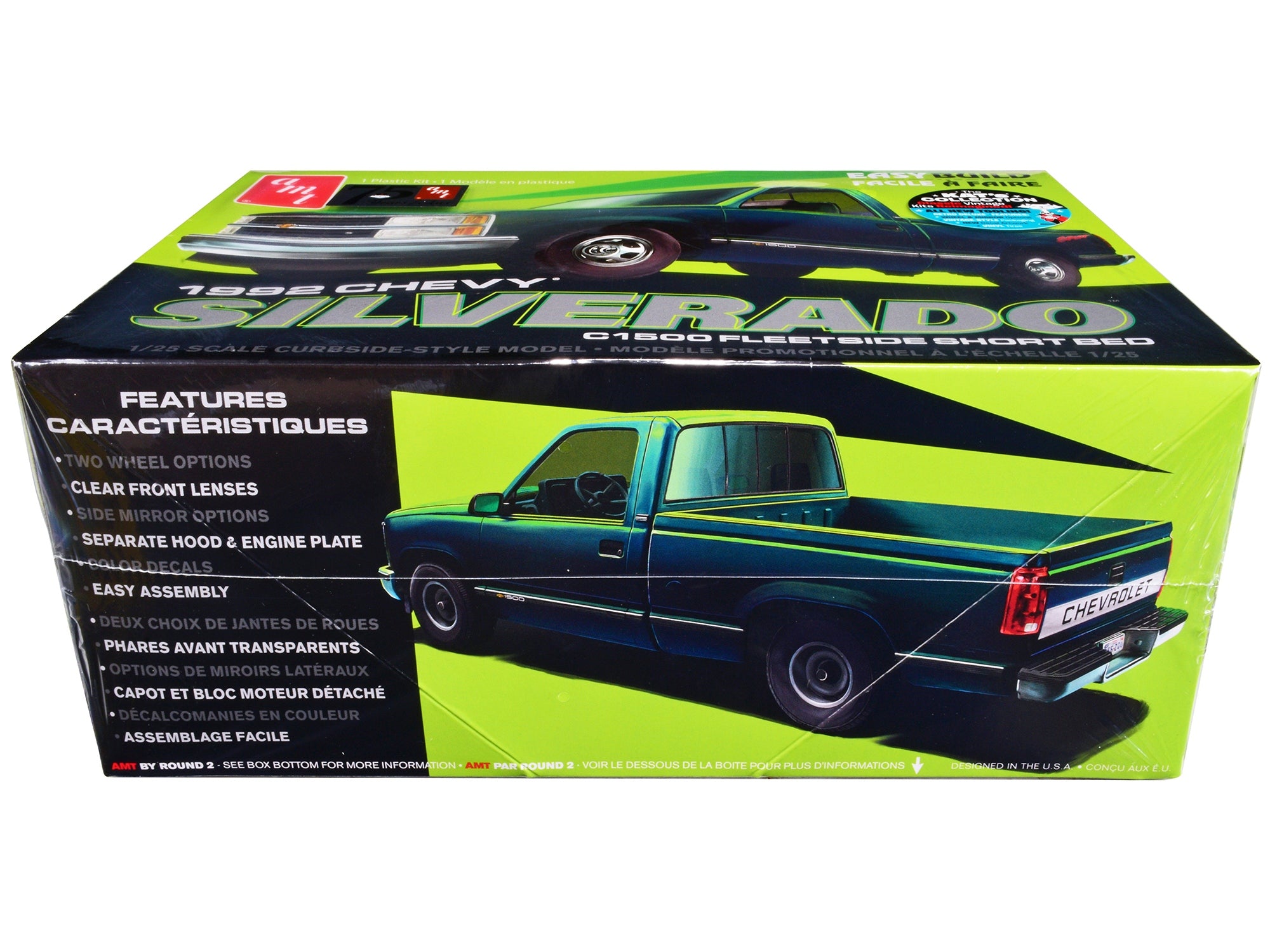 Skill 2 Model Kit 1992 Chevrolet Silverado C1500 Fleetside Short Bed Pickup Truck "Easy Build" 1/25 Scale Model by AMT - Premium Model Kits(To Built) from AMT - Just $56.99! Shop now at Rapidvehicles