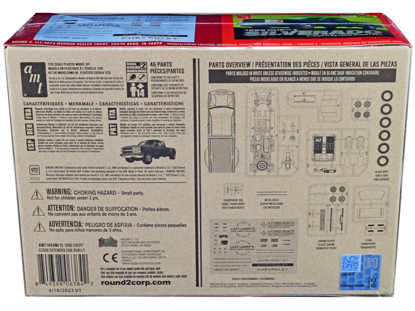 Skill 2 Model Kit 1996 Chevrolet C3500 Extended Cab Dually Pickup - Premium Model Kits(To Built) from AMT - Just $61.19! Shop now at Rapidvehicles