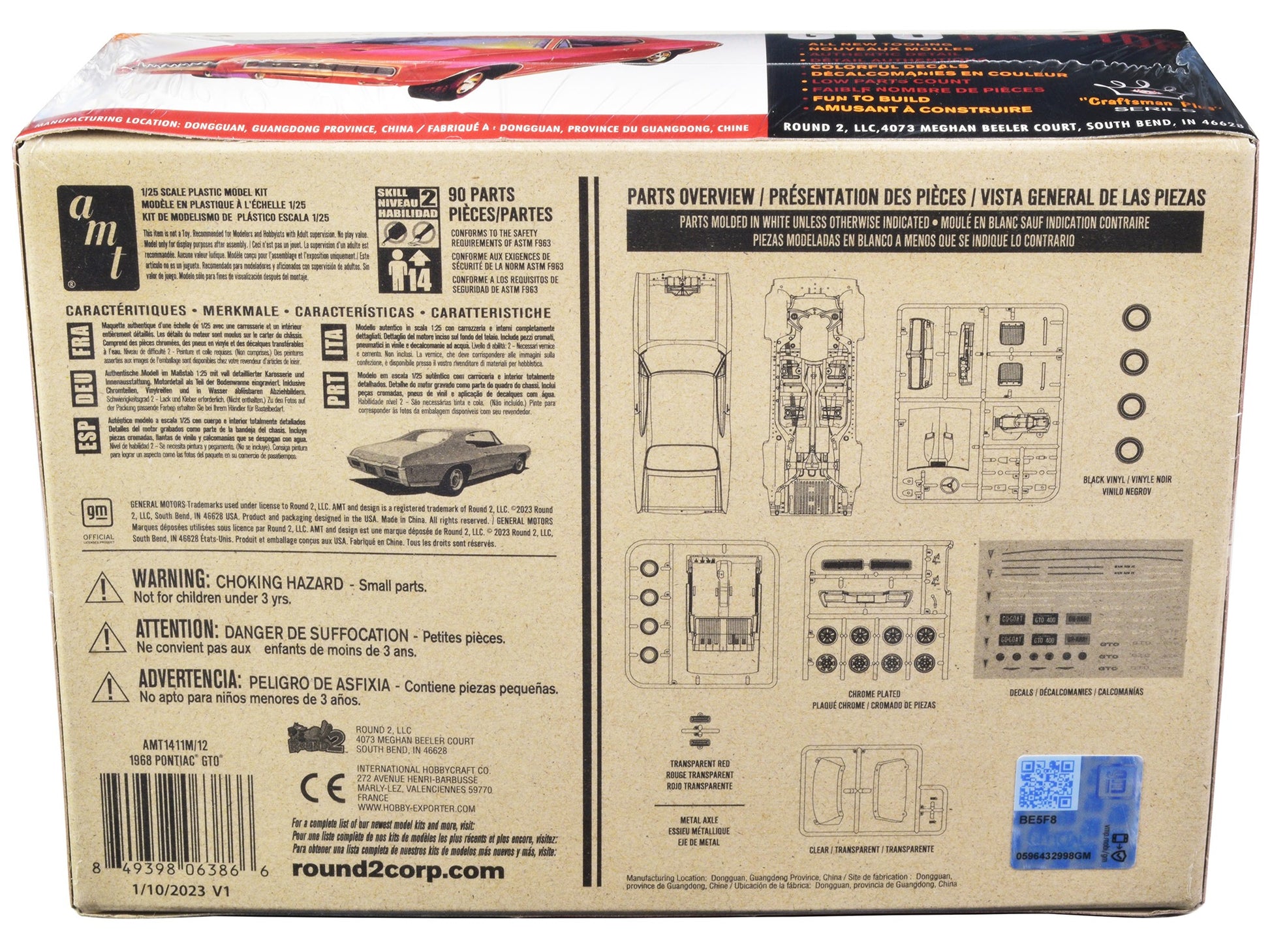 Skill 2 Model Kit 1968 Pontiac GTO Hardtop "Craftsman Plus" Series 1/25 Scale Model by AMT - Premium Pontiac Models from AMT - Just $61.99! Shop now at Rapidvehicles