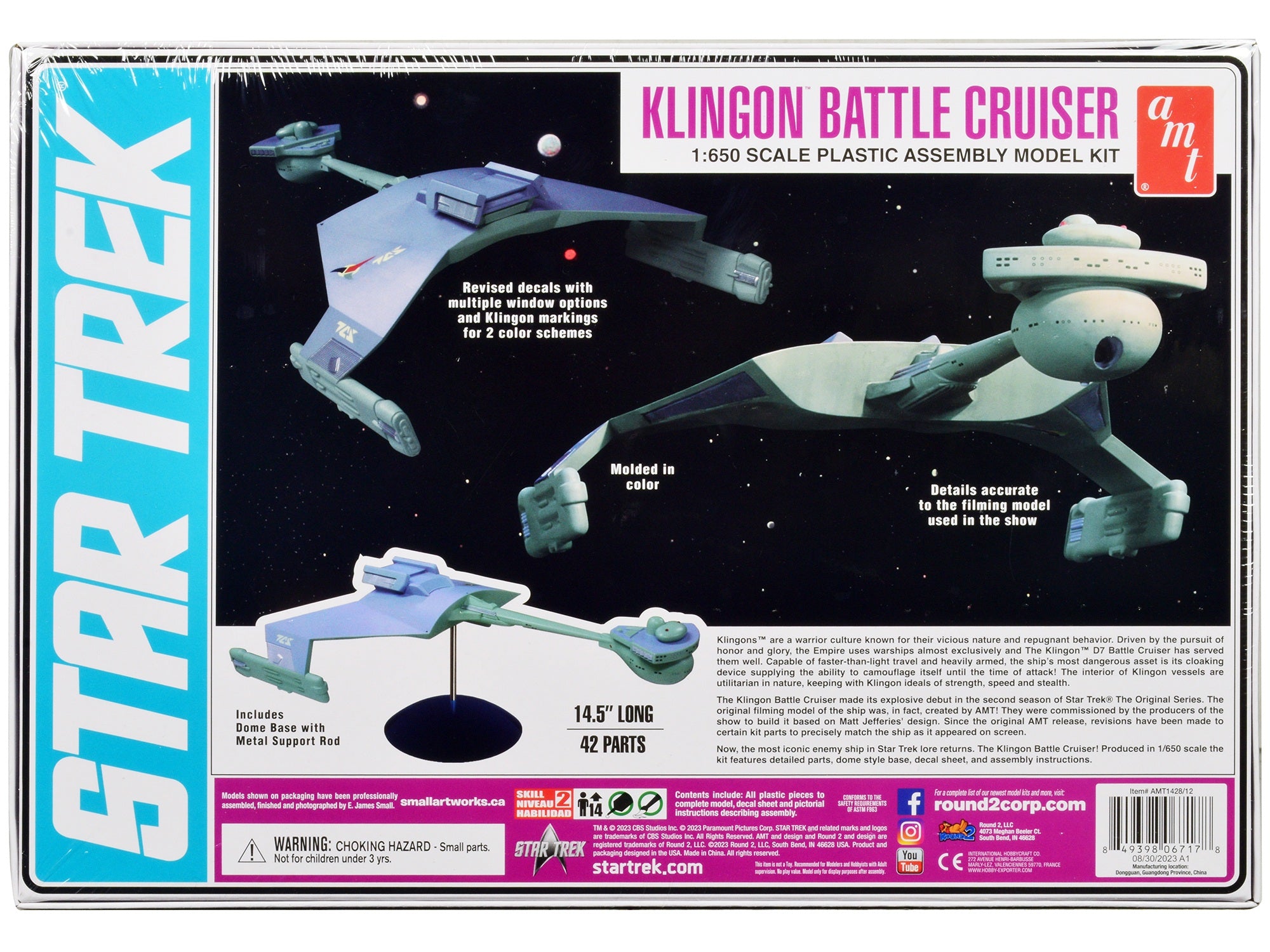 Skill 2 Model Kit "Klingon Warrior Empire" Alien Battle Cruiser "Star Trek" (1966-1969) TV Series 1/650 Scale Model by AMT - Premium Movie/TV Series Models from AMT - Just $66.64! Shop now at Rapidvehicles