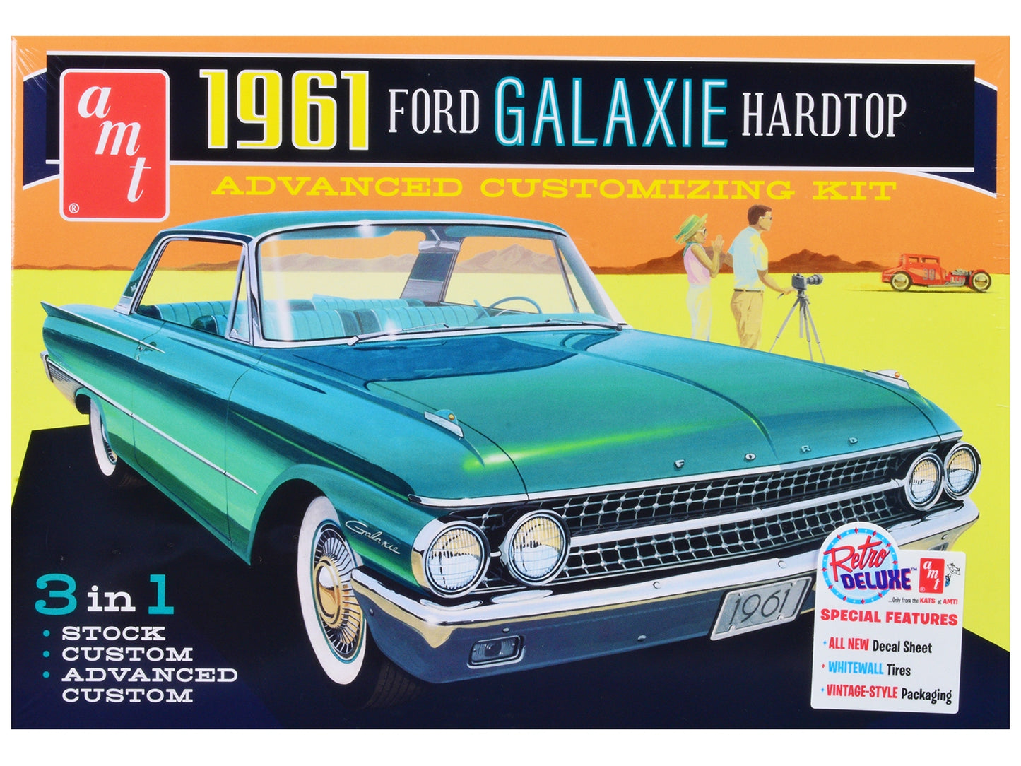 Skill 2 Model Kit 1961 Ford Galaxie Hardtop 3-in-1 Kit 1/25 Scale - Premium Model Kits(To Built) from AMT - Just $67.99! Shop now at Rapidvehicles