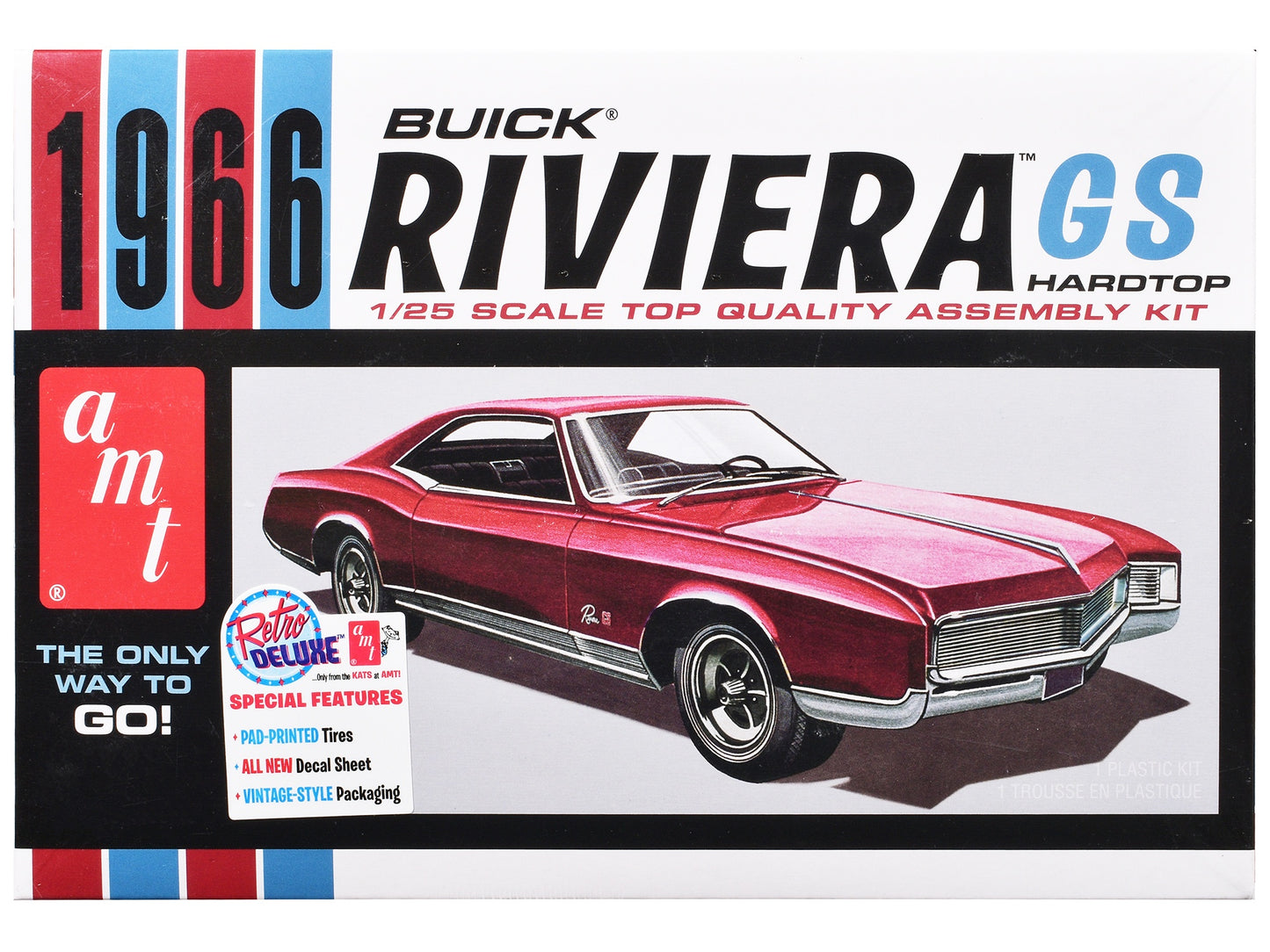 Skill 2 Model Kit 1966 Buick Riviera GS 1/25 Scale Model by AMT - Premium Model Kits(To Built) from AMT - Just $50.33! Shop now at Rapidvehicles