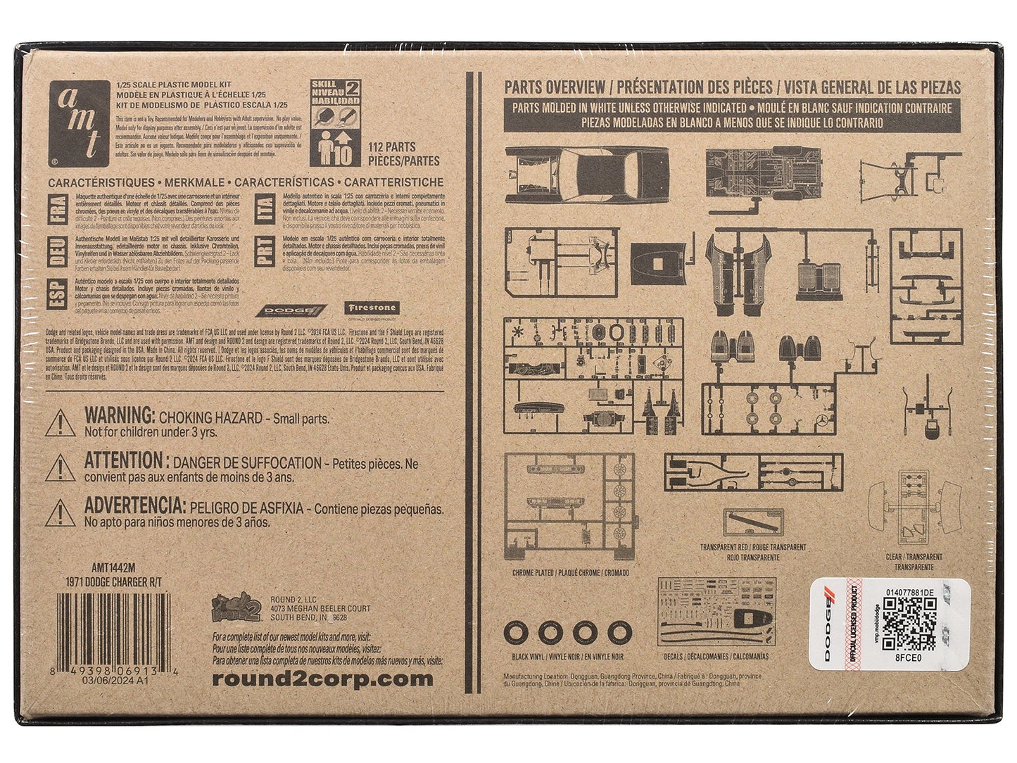 Skill 2 Model Kit 1971 Dodge Charger R/T 1/25 Scale Model by AMT - Premium Model Kits(To Built) from AMT - Just $61.19! Shop now at Rapidvehicles