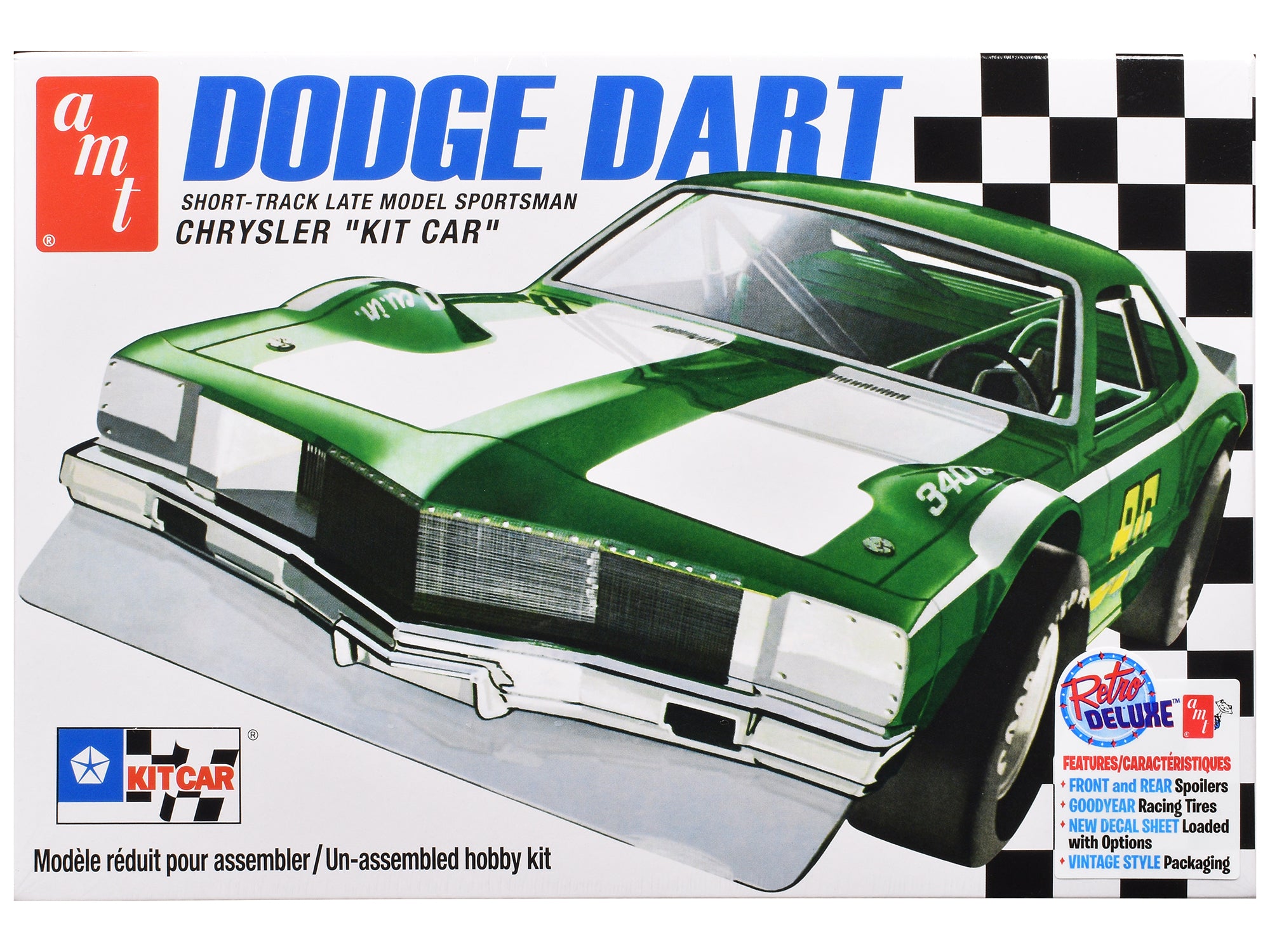 Skill 2 Model Kit Dodge Dart Sportsman Short Track "Kit Car" 1/25 Scale Model by AMT free shipping USA