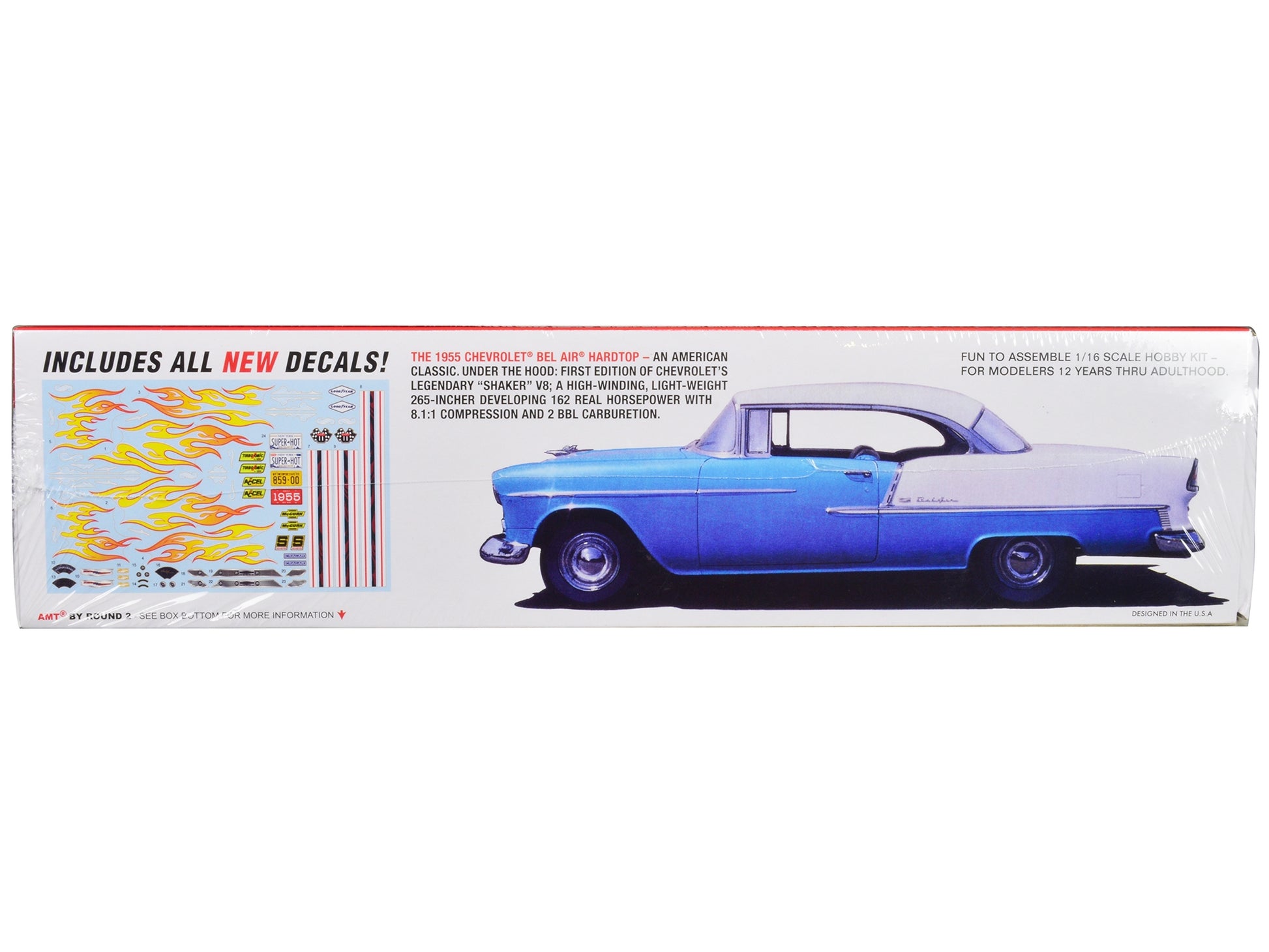 Skill 3 Model Kit 1955 Chevrolet Bel Air Hardtop 1/16 Scale Model - Premium Model Kits(To Built) from AMT - Just $65.75! Shop now at Rapidvehicles