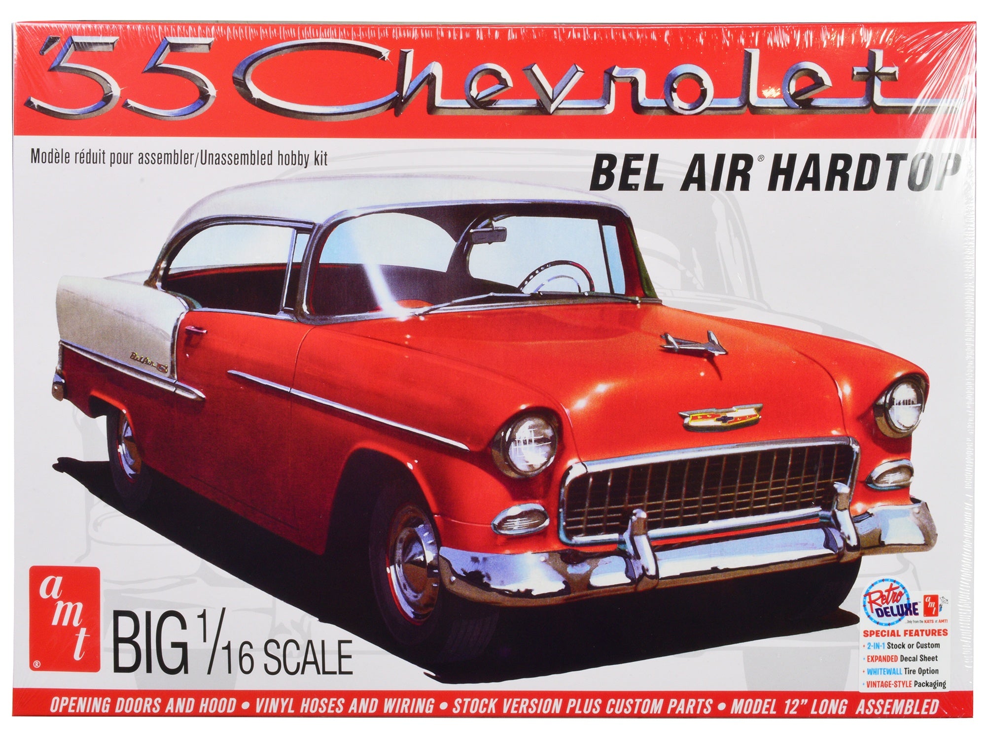 Skill 3 Model Kit 1955 Chevrolet Bel Air Hardtop 1/16 Scale Model by AMT - Premium Model Kits(To Built) from AMT - Just $73.06! Shop now at Rapidvehicles