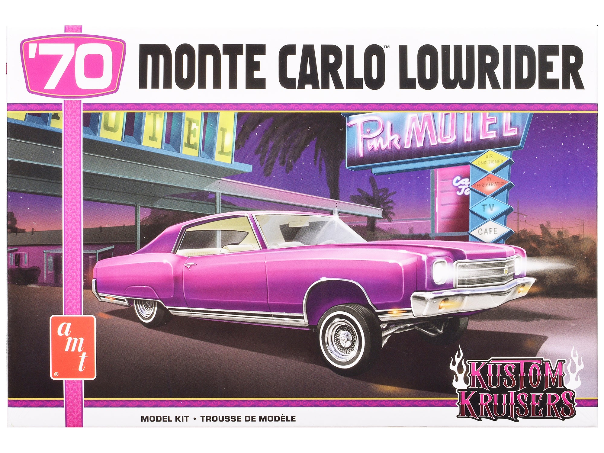 Skill 2 Model Kit 1970 Chevrolet Monte Carlo Lowrider "Kustom Kruisers" 1/25 Scale Model by AMT free shipping USA