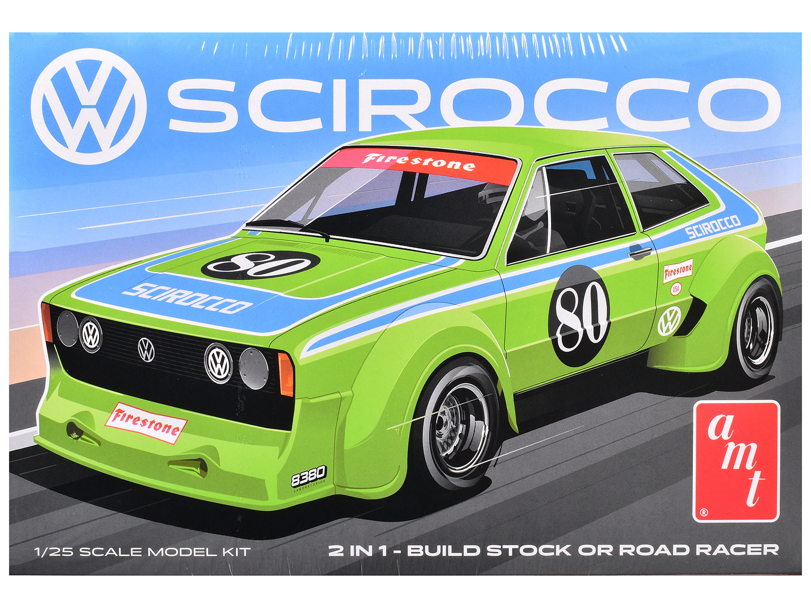 Skill 2 Model Kit Volkswagen Scirocco "T/A Champ" 1/25 Scale Model by AMT free shipping USA