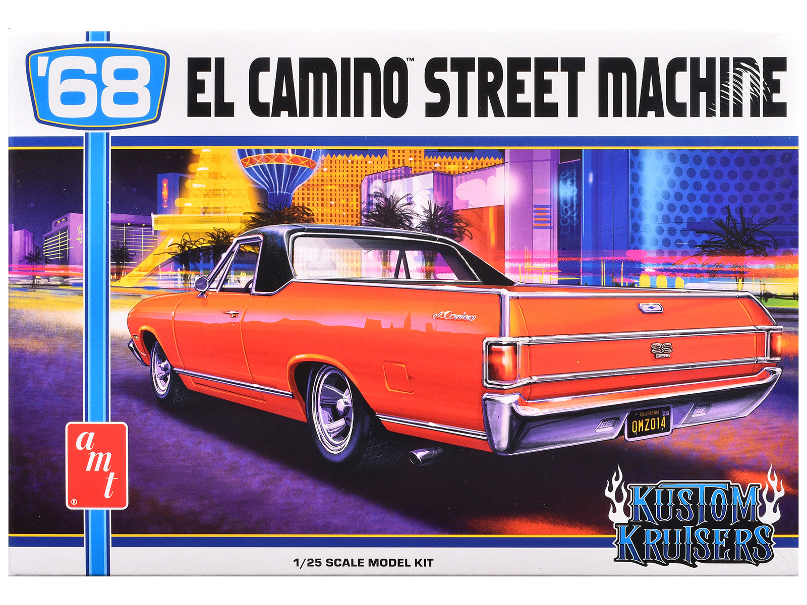 Skill 2 Model Kit 1968 Chevrolet El Camino Street Machine 1/25 Scale Model by AMT free shipping USA