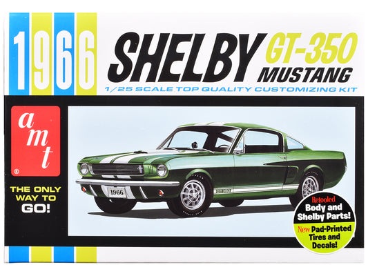 Skill 2 Model Kit 1966 Shelby Mustang GT-350 1/25 Scale Model by AMT free shipping USA