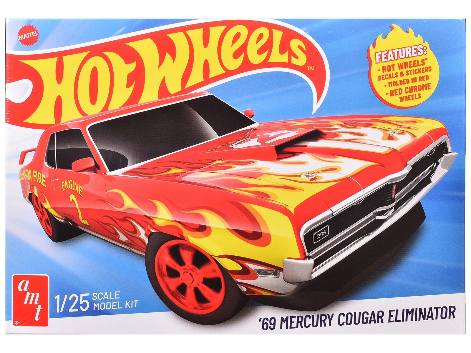 Skill 2 Model Kit 1969 Mercury Cougar Eliminator "Hot Wheels" 1/25 Scale Model by AMT free shipping USA