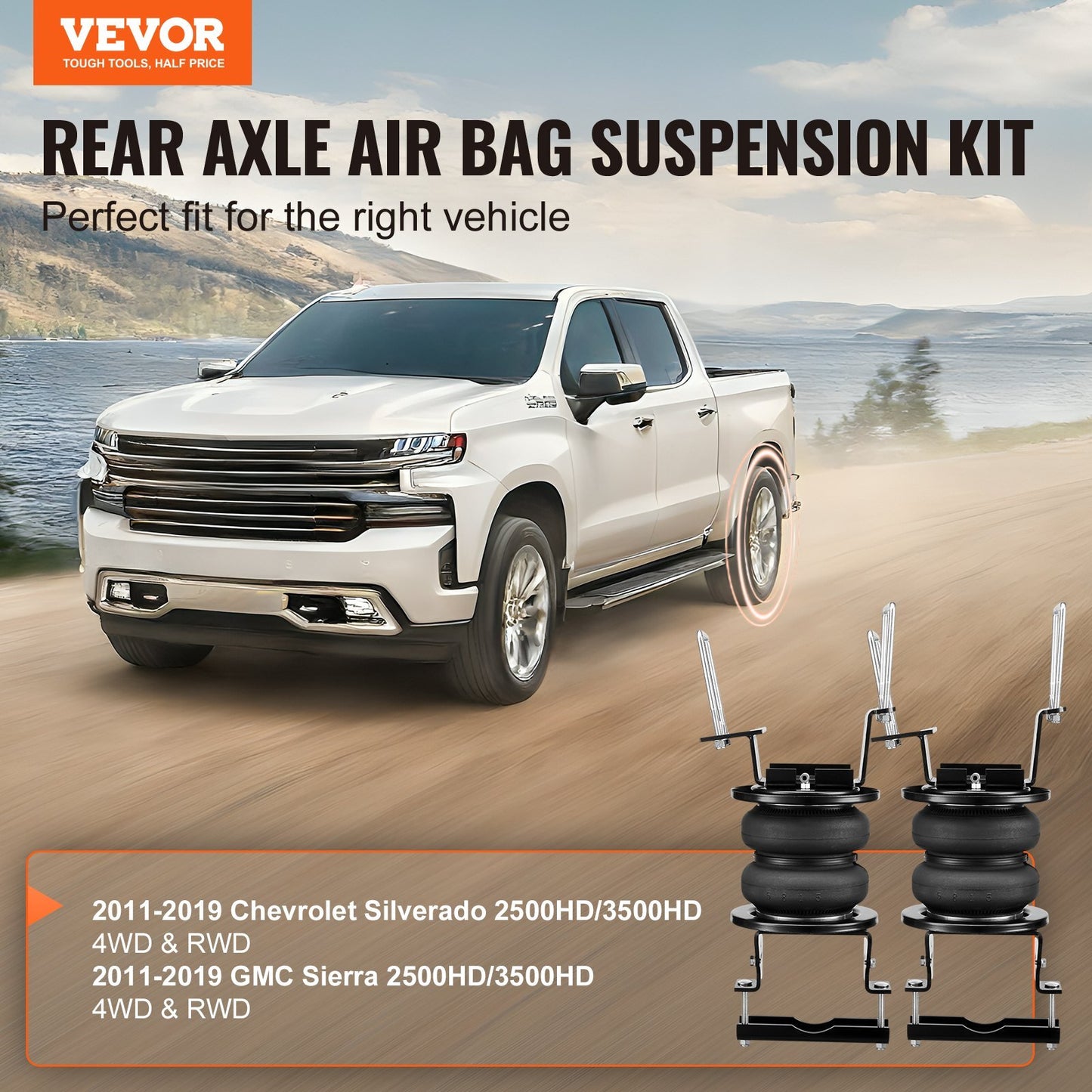 VEVOR Airbag Suspension Kit 11-2019 Chevrolet Silverado GMC - Premium Shock Absorber from VEVOR - Just $315.83! Shop now at Rapidvehicles